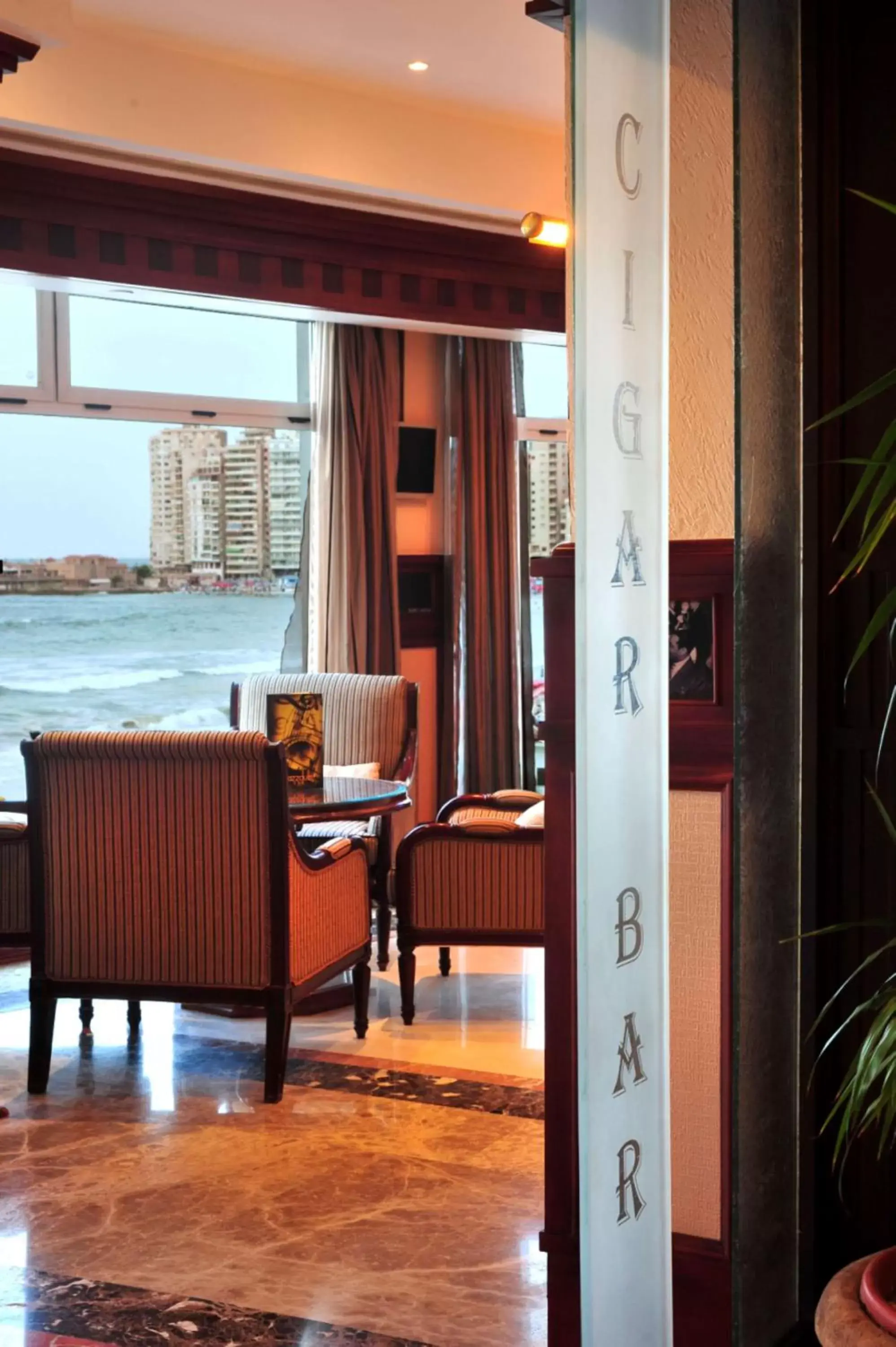 Lounge or bar in Hilton Alexandria Corniche