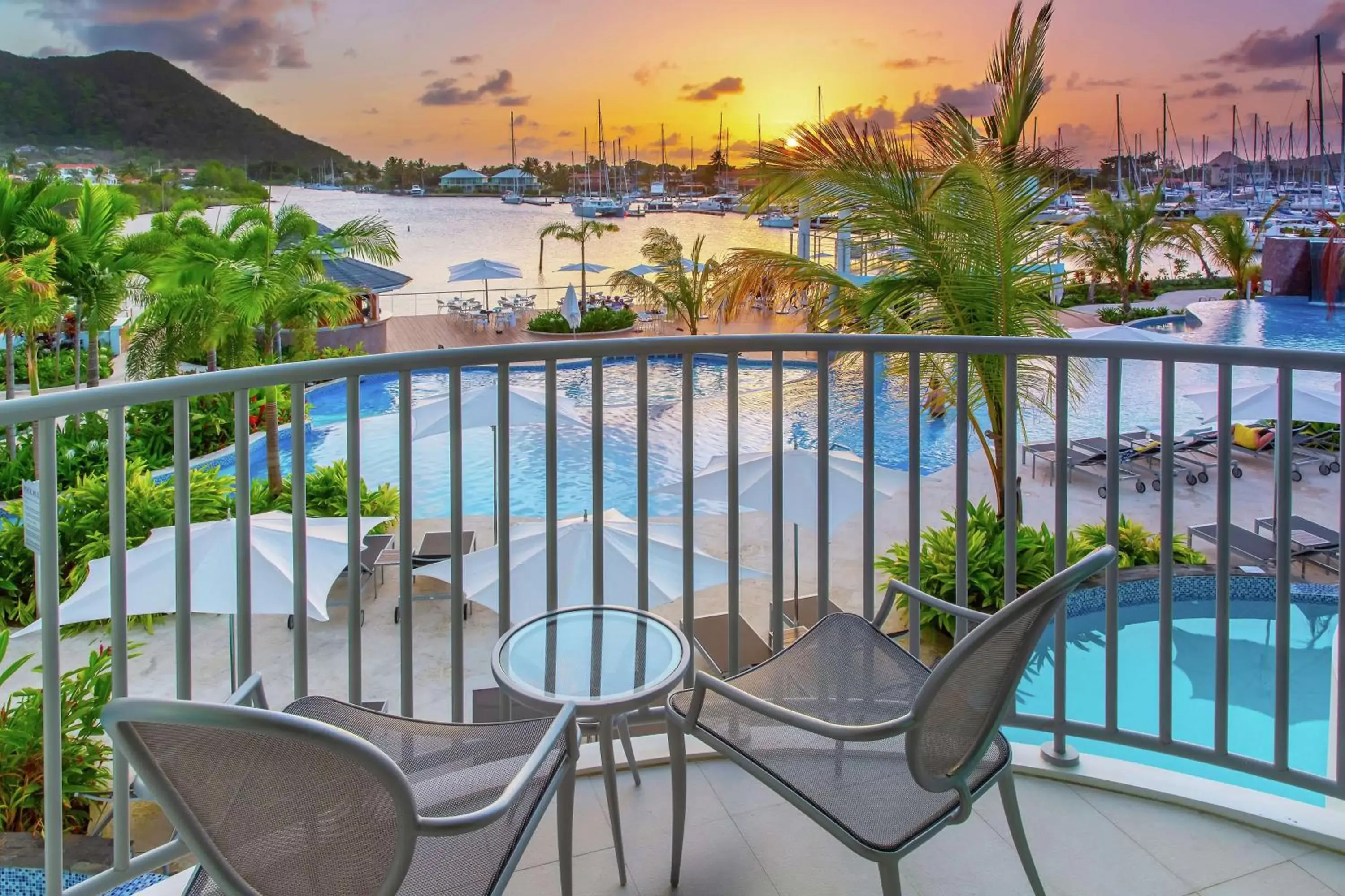 View (from property/room), Pool View in Harbor Club St Lucia, Curio Collection by Hilton