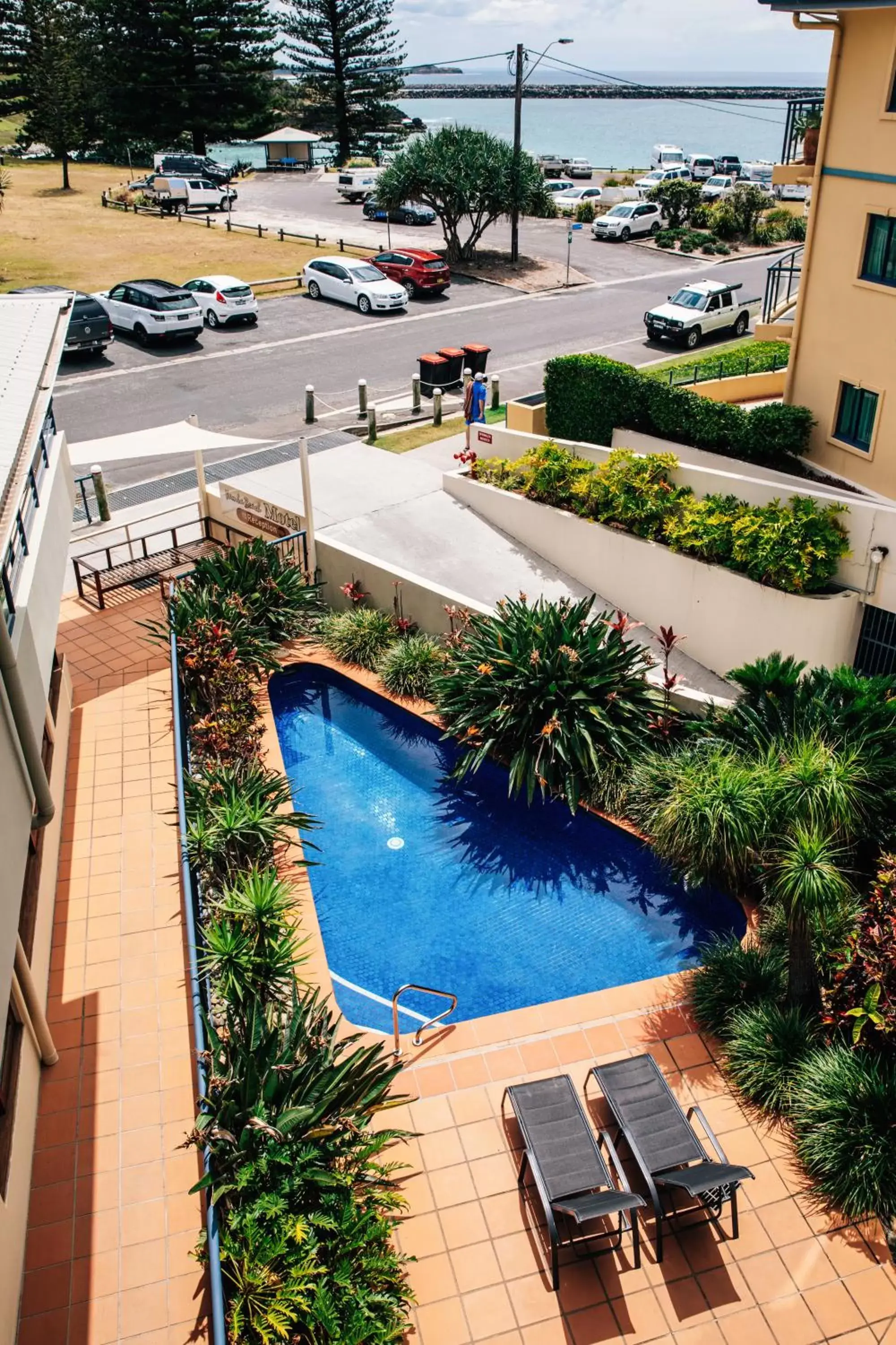 Swimming pool, Pool View in Yamba Beach Motel