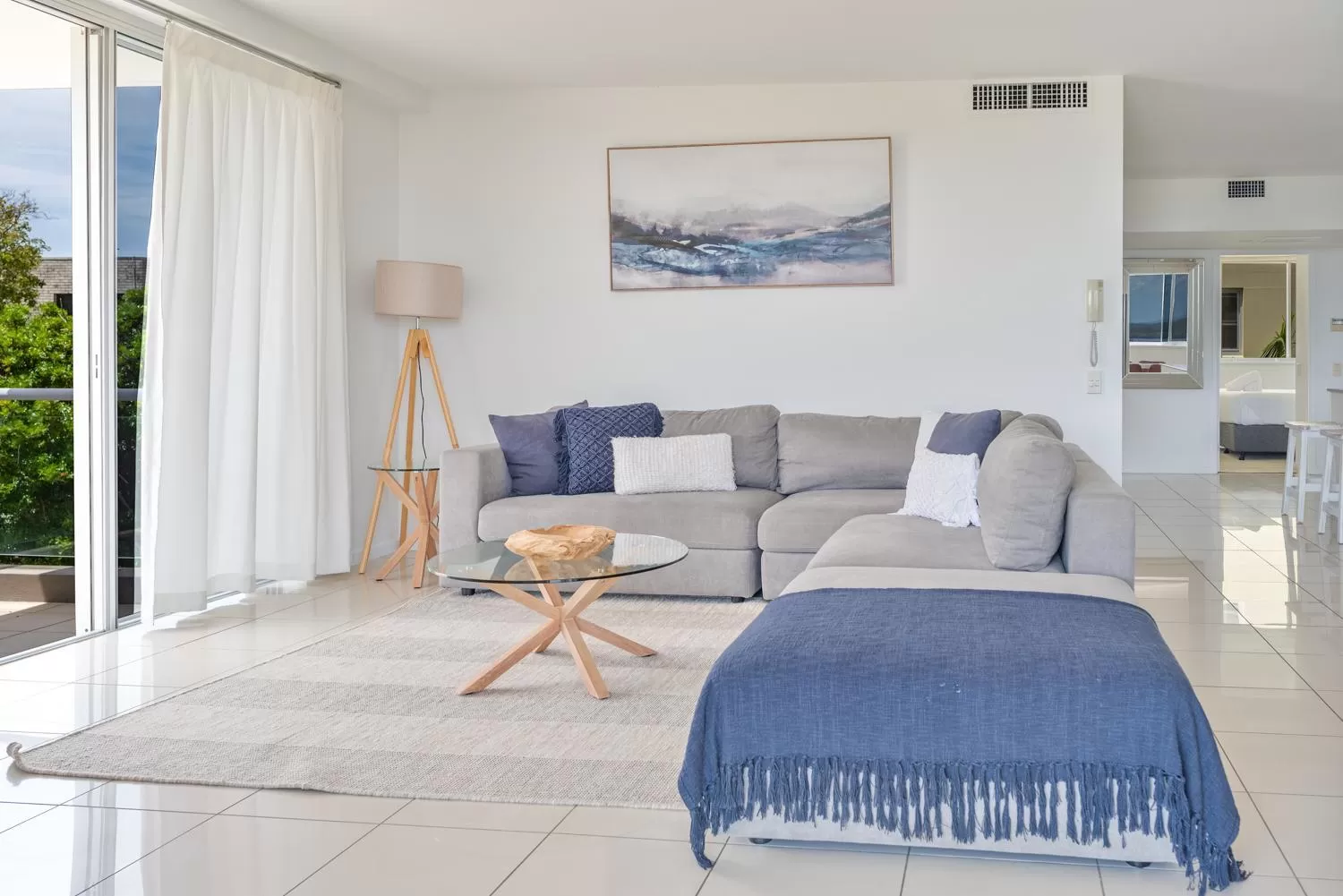 Living room in Grandview Apartments