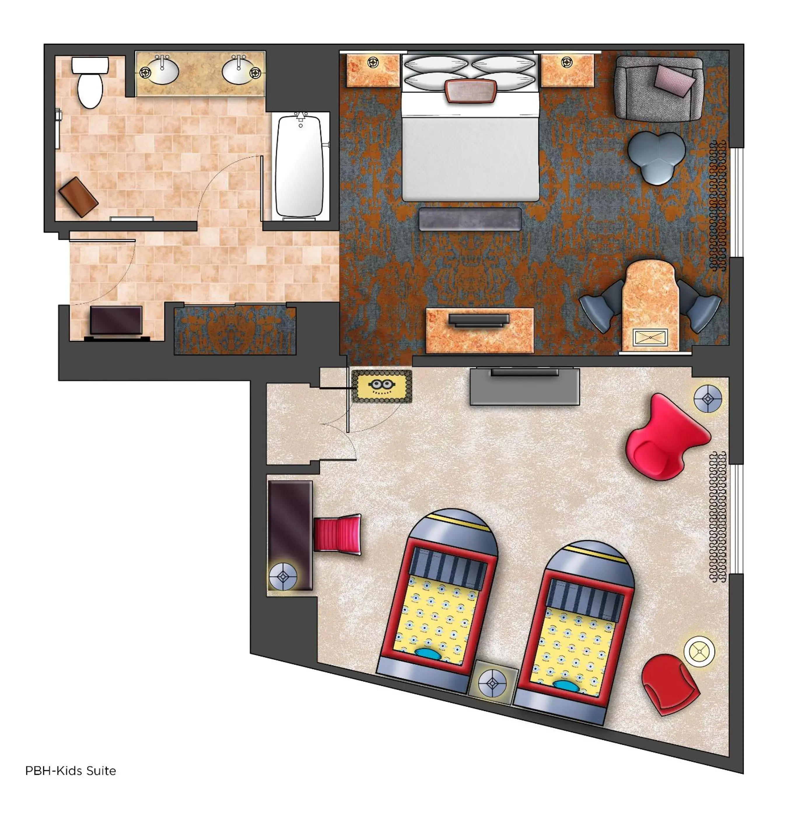 Floor Plan in Universal's Loews Portofino Bay Hotel