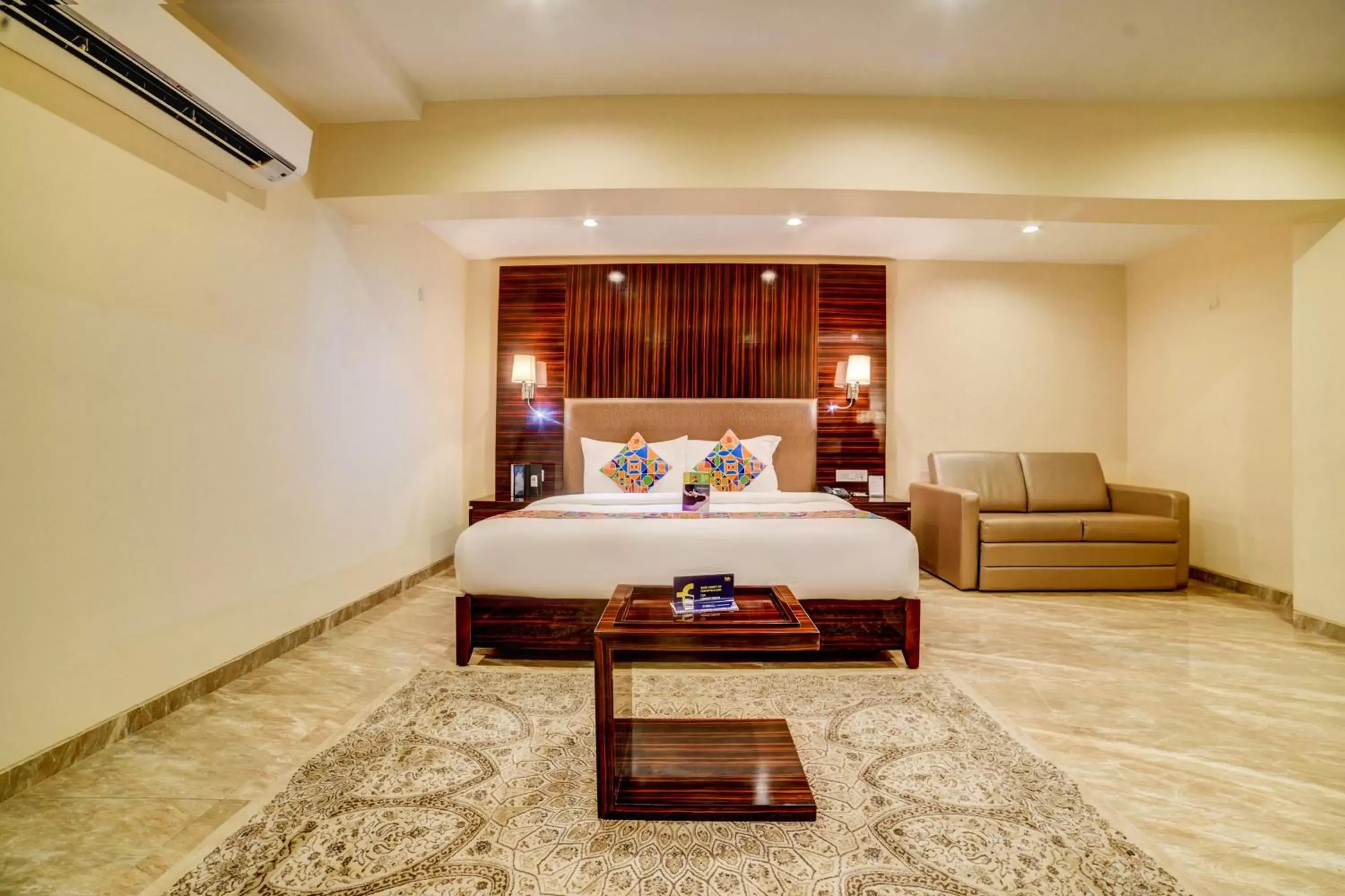 Bedroom, Bed in FabHotel Prime Sarala Crown With Pool, Calangute Beach