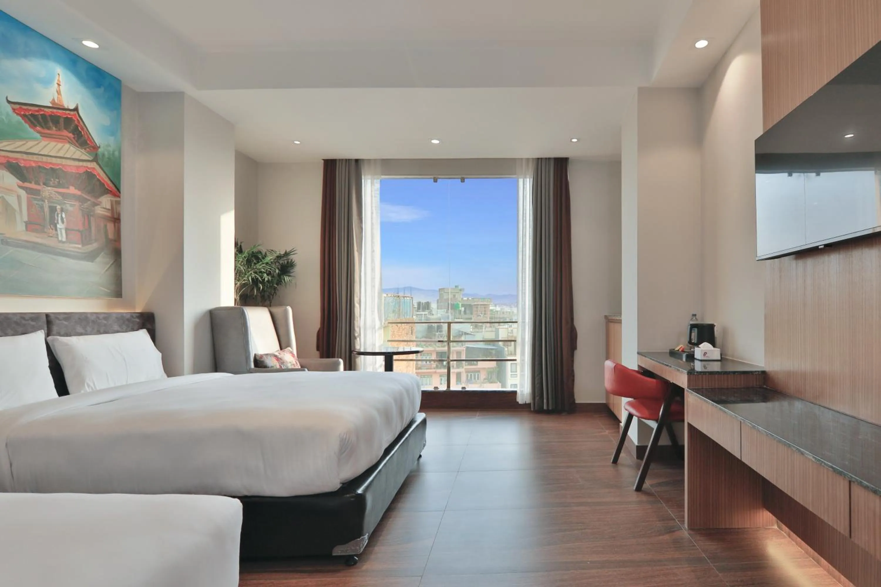 City view, Bed in Lakhey Hotel