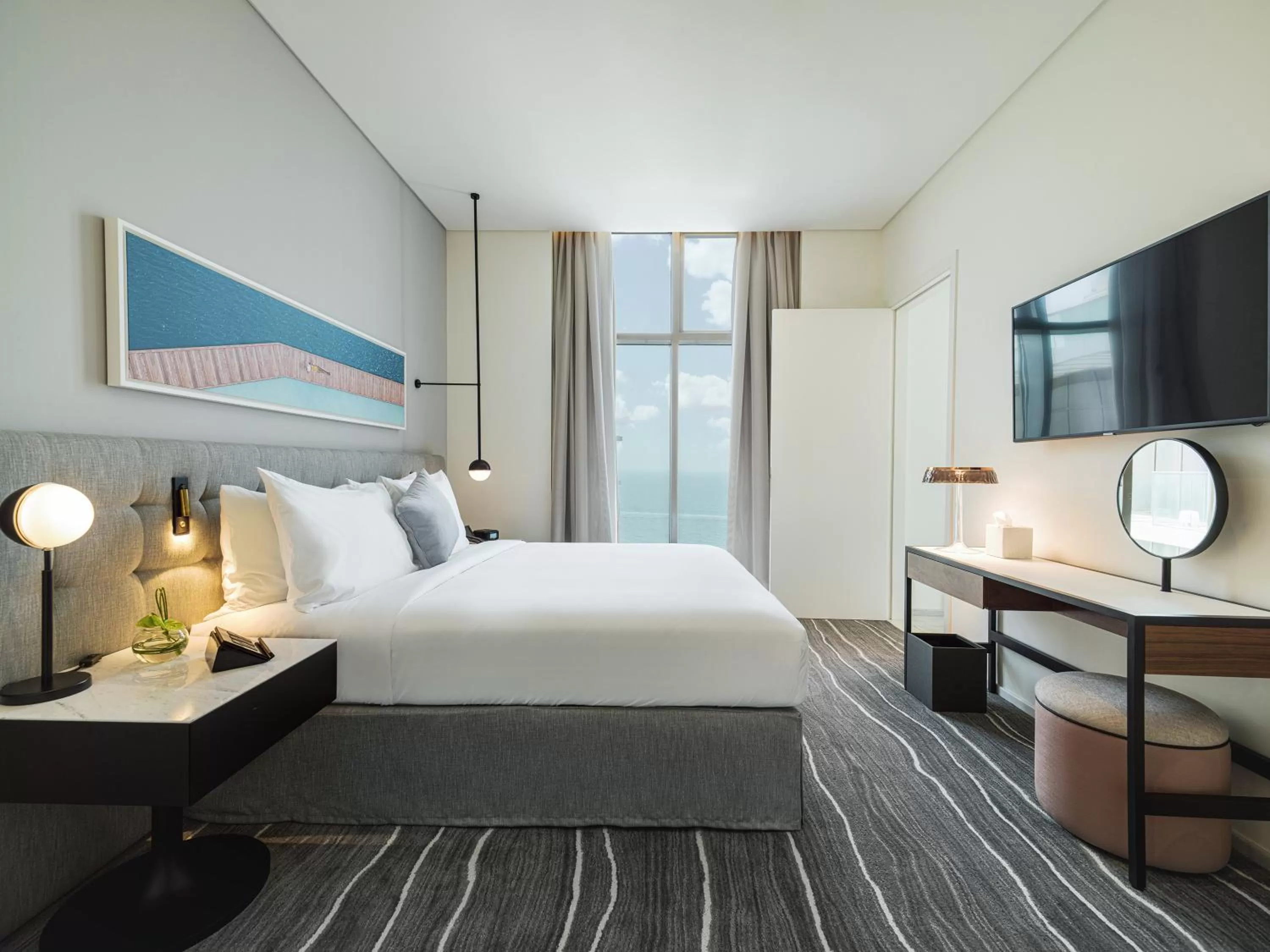 Bedroom, Bed in Th8 Palm Dubai Beach Resort Vignette Collection, an IHG hotel