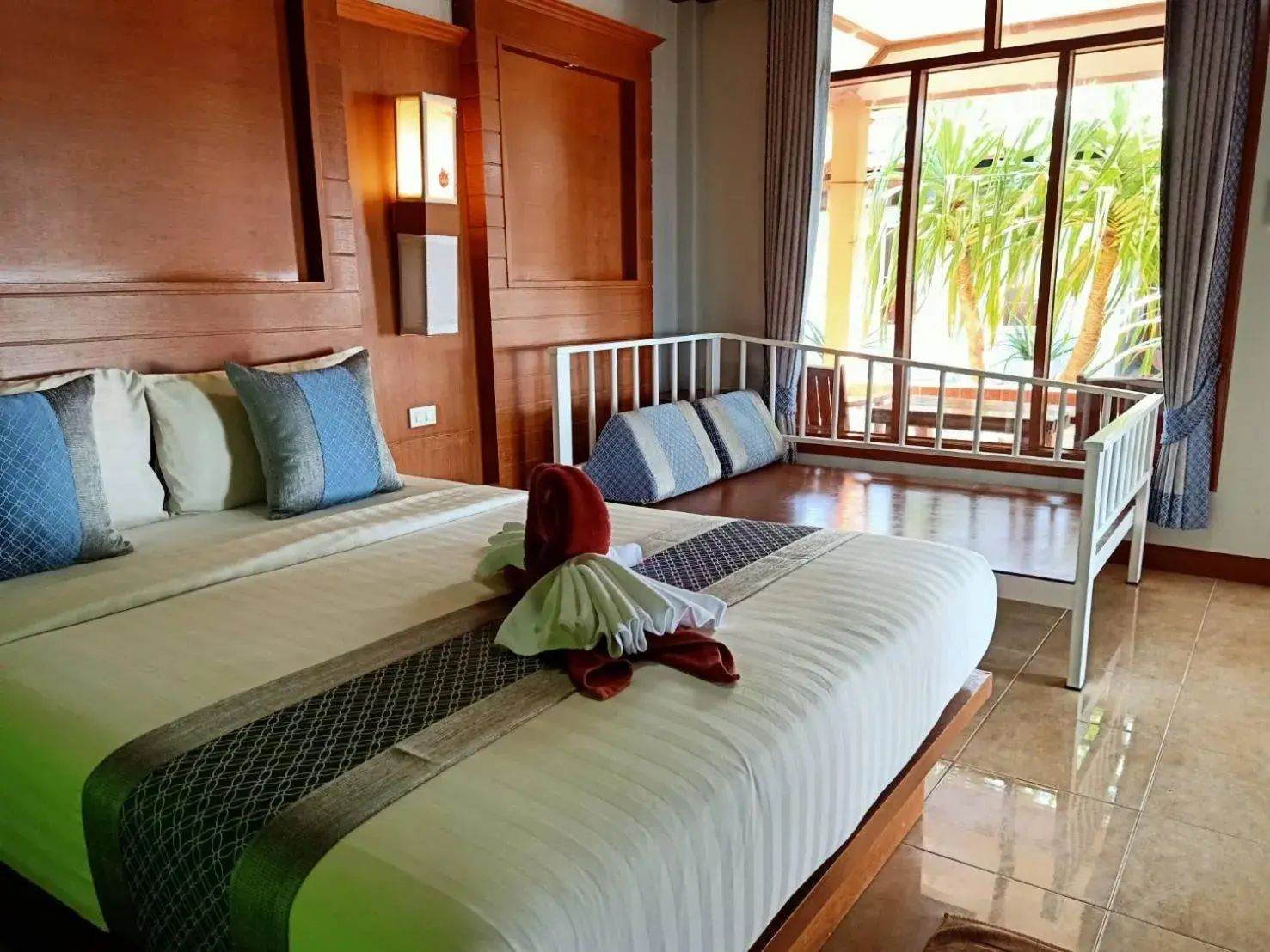 Balcony/Terrace, Bed in Lanta Riviera Resort - SHA Extra Plus