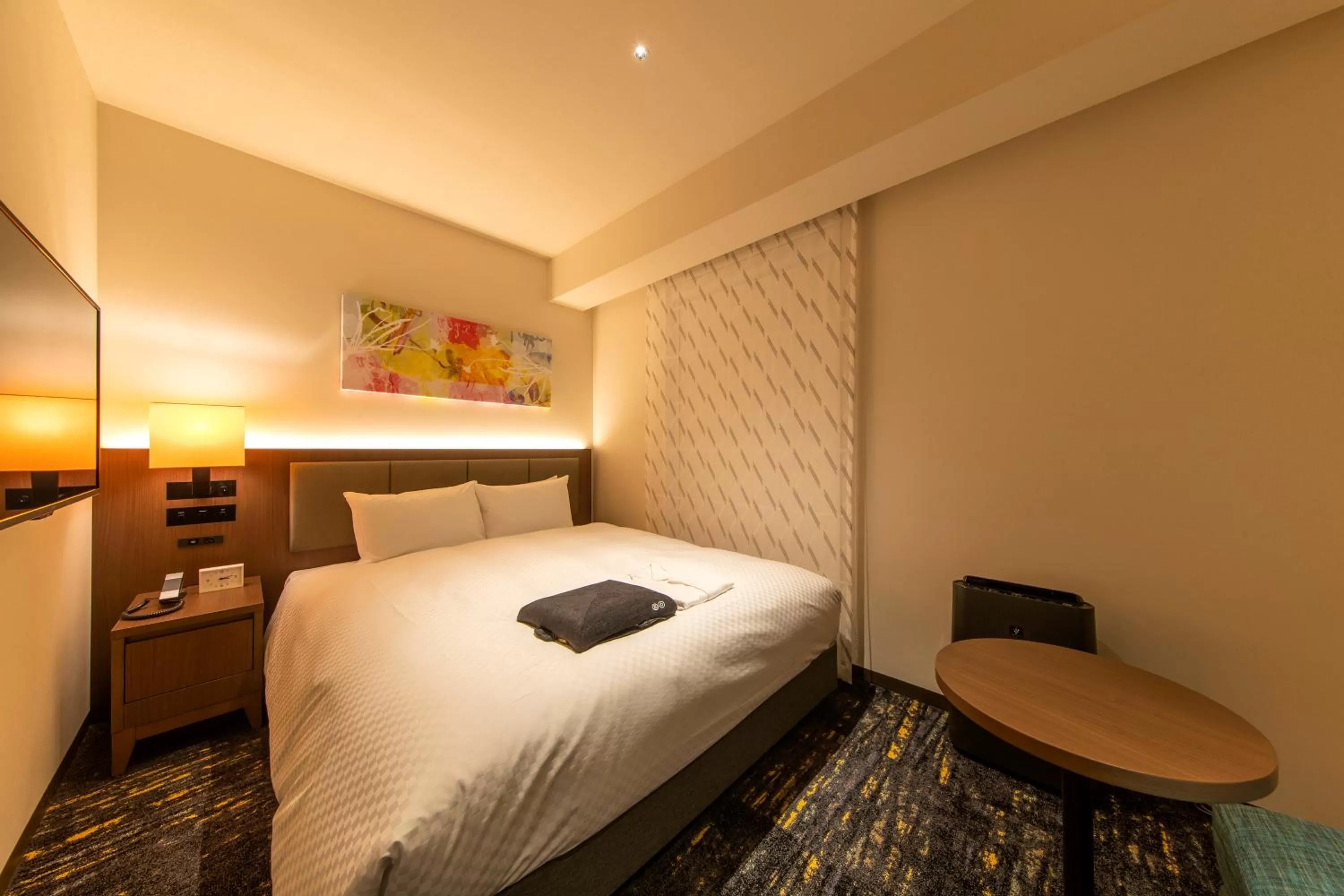 Bed in Hotel Forza Nagoya Sakae