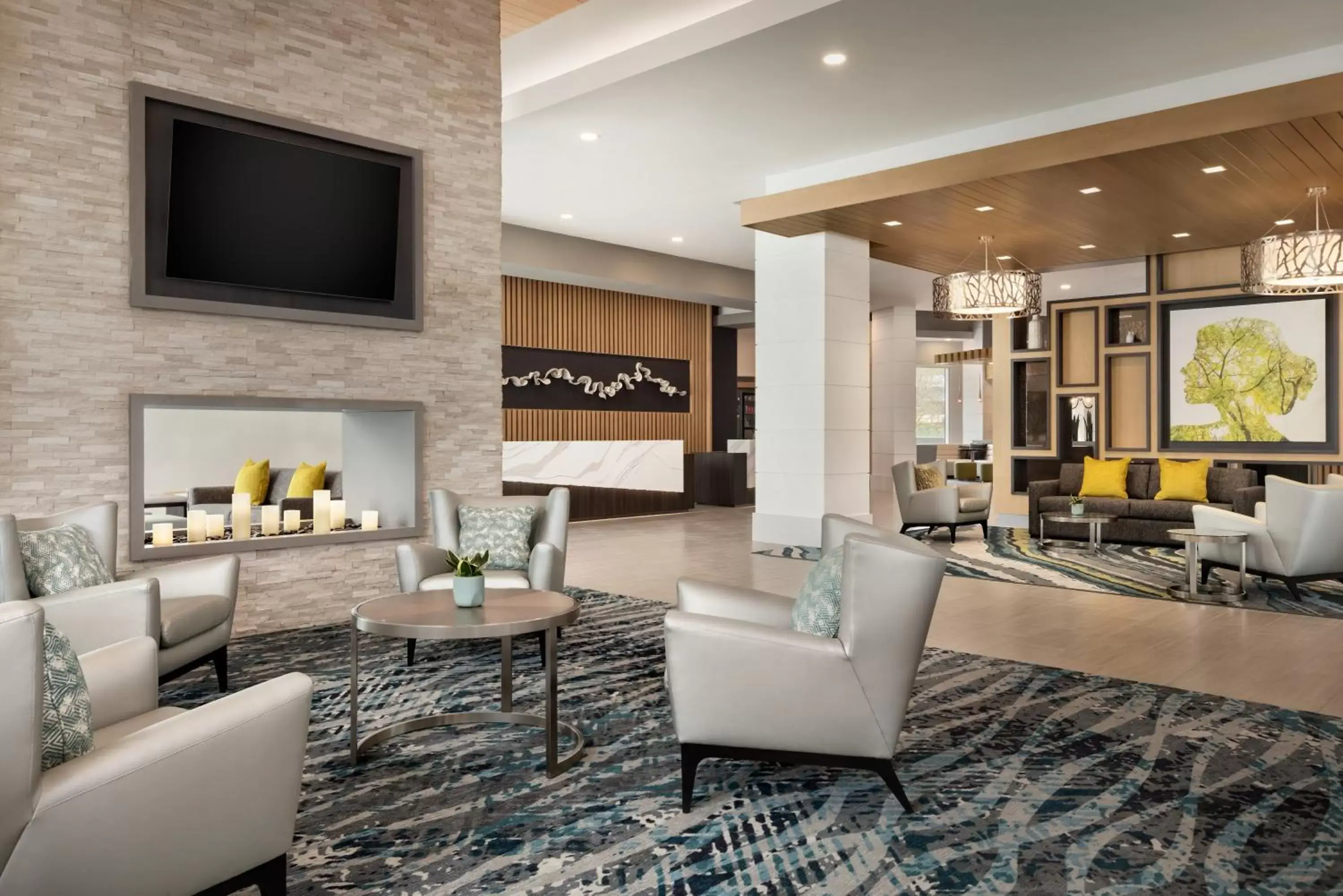 Lobby or reception, Lounge/Bar in Hyatt House Atlanta Perimeter Center