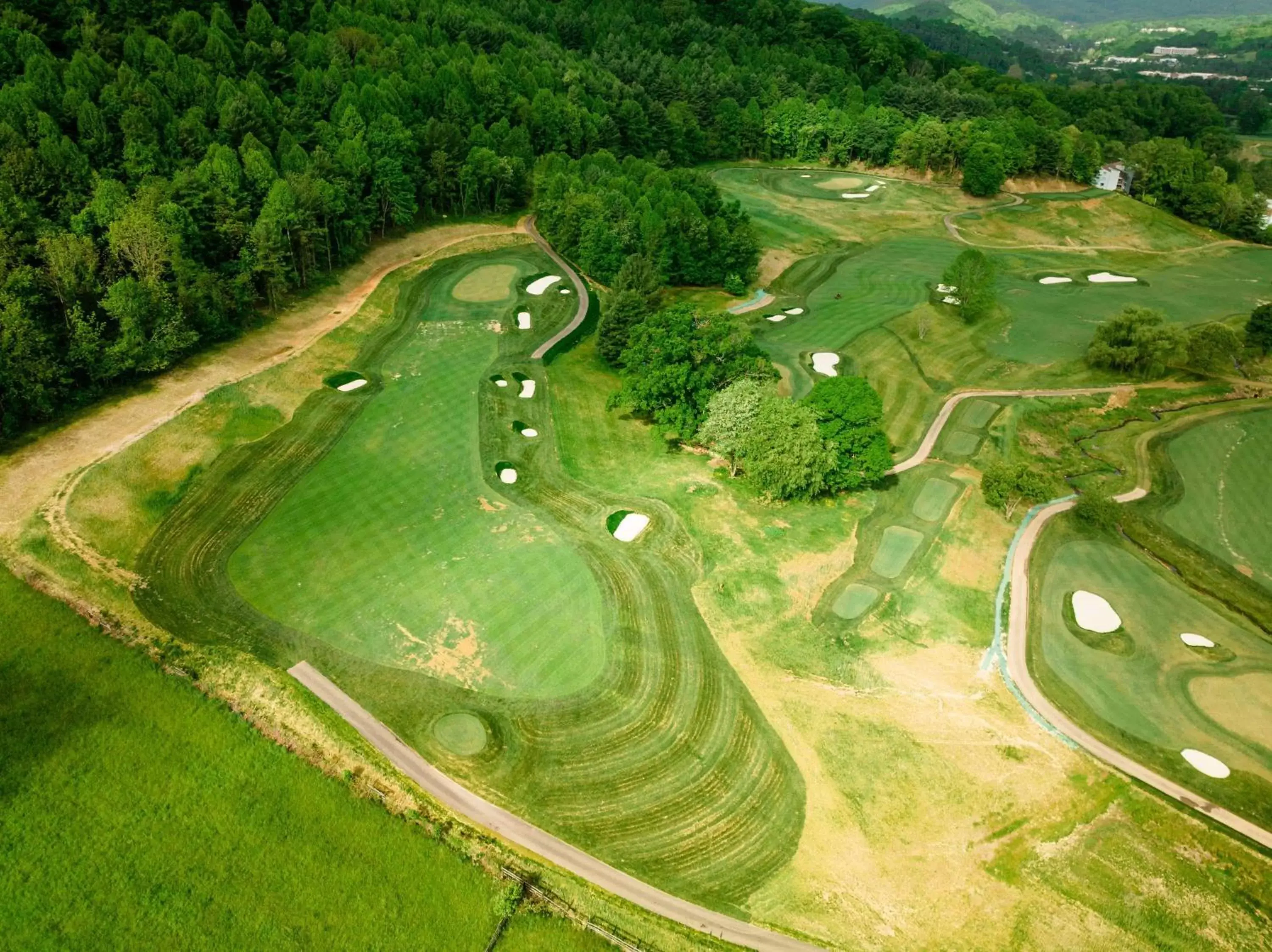 Golfcourse, Bird's-eye View in Waynesville Inn & Golf Club, Trademark Collection by Wyndham