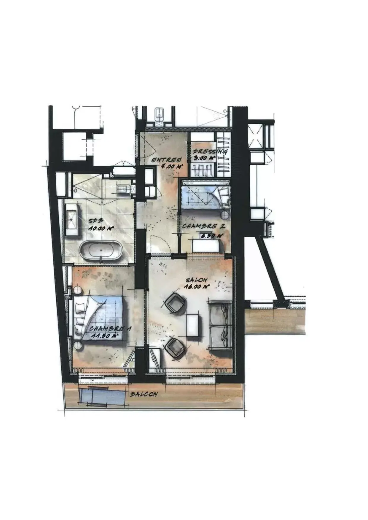 Shower, Floor Plan in Hotel Tsanteleina