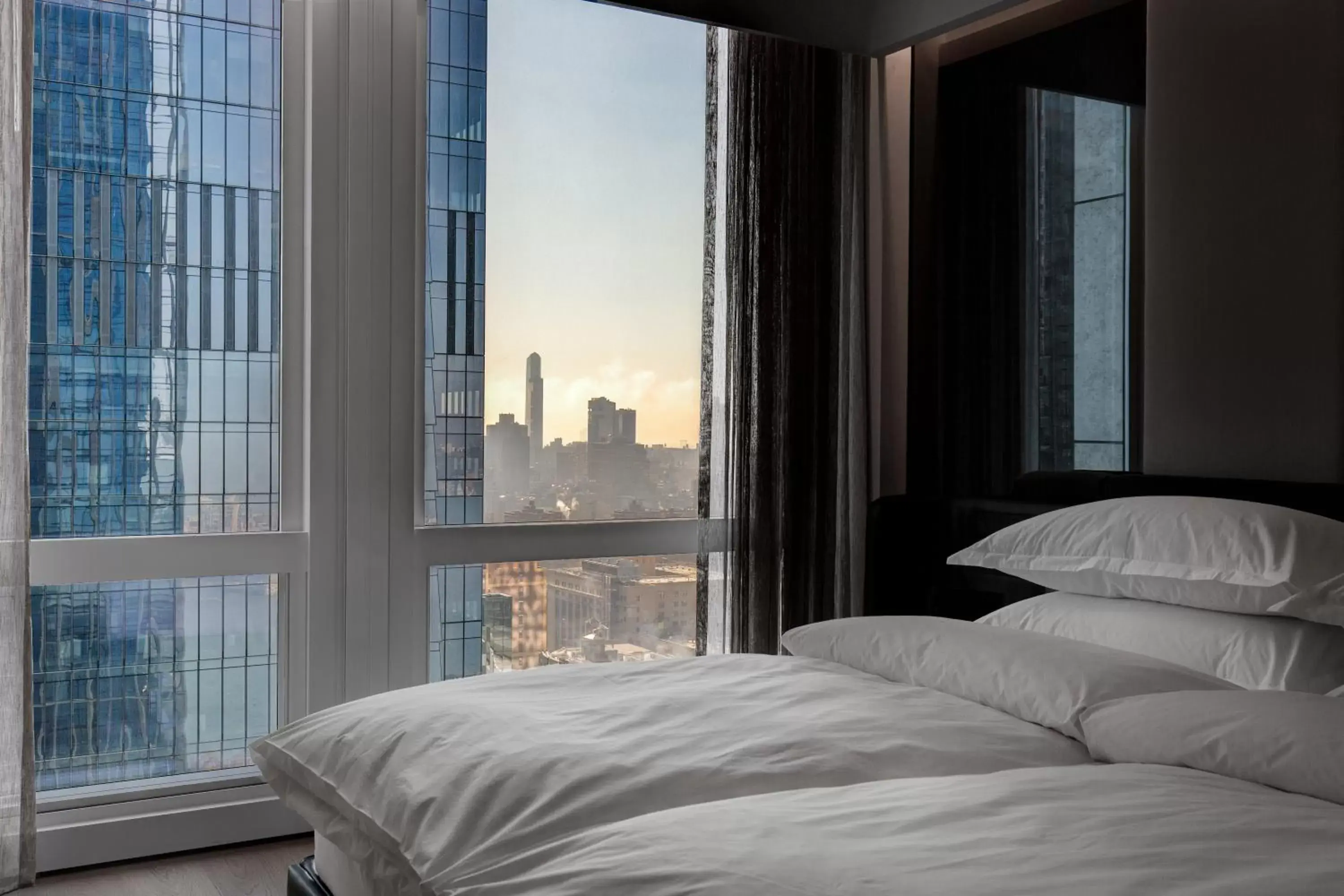 Facade/entrance, Bed in Equinox Hotel Hudson Yards New York City