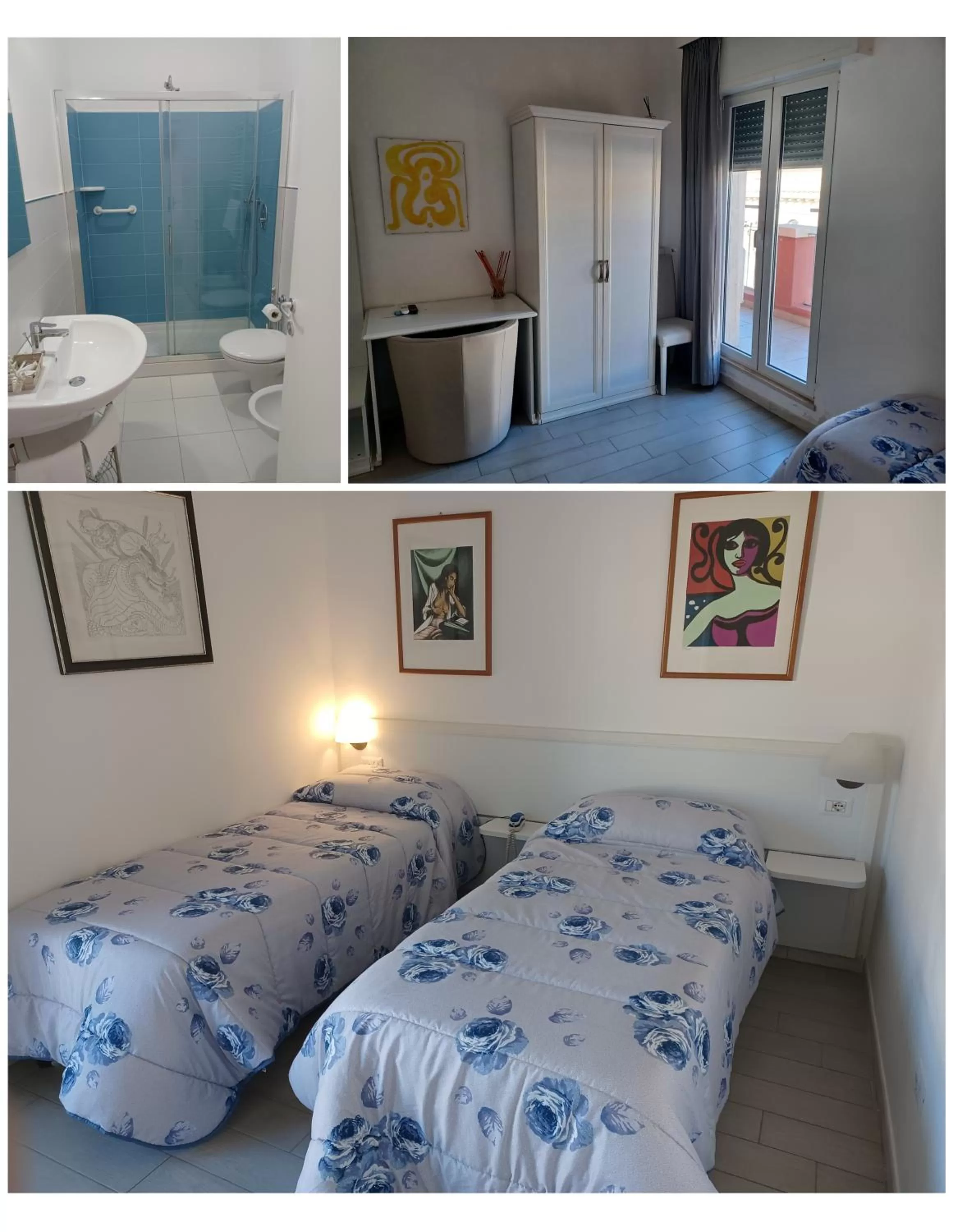 Bathroom, Bed in Hotel Costa