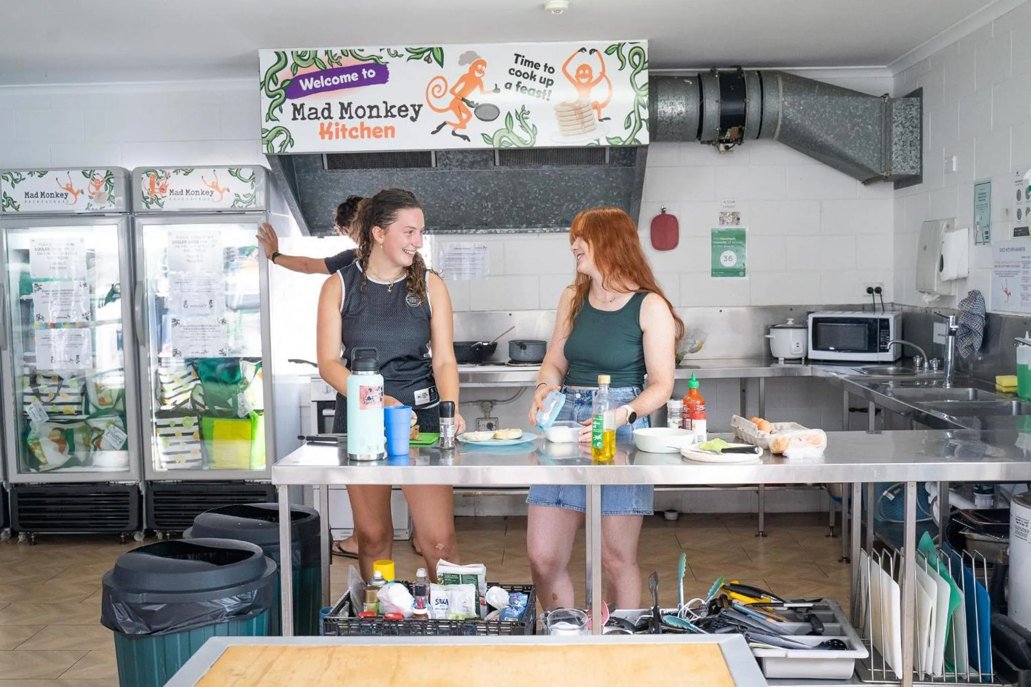 Communal kitchen in Mad Monkey Waterfront