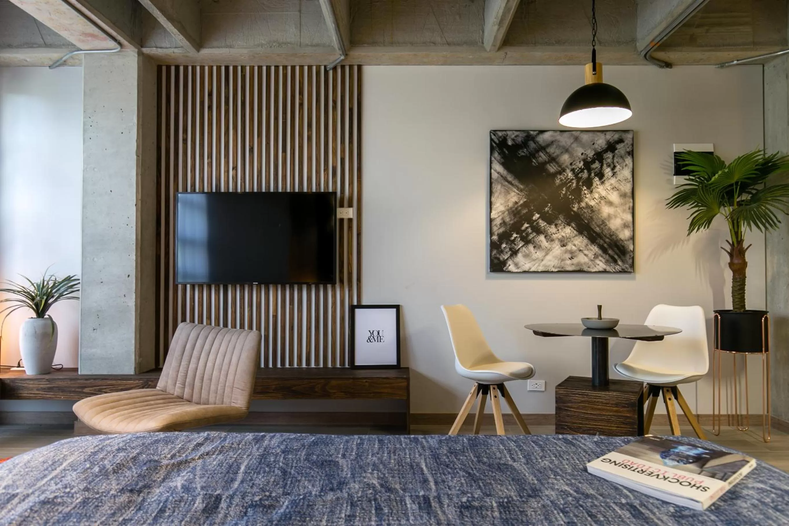 Bed in Factory Lofts Hotel