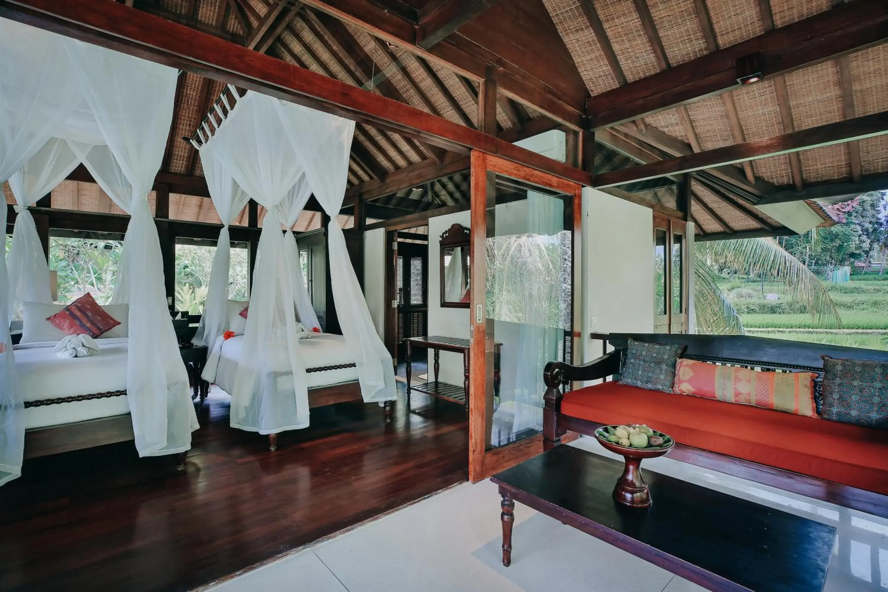 Bed in BeingSattvaa Luxury Ubud - CHSE Certified