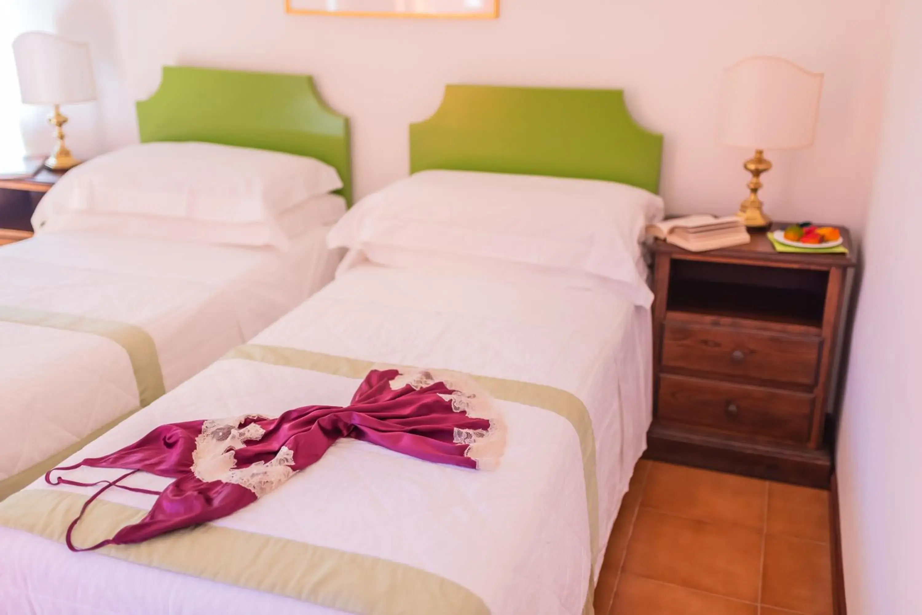 Bed in Hotel Villa Sirina