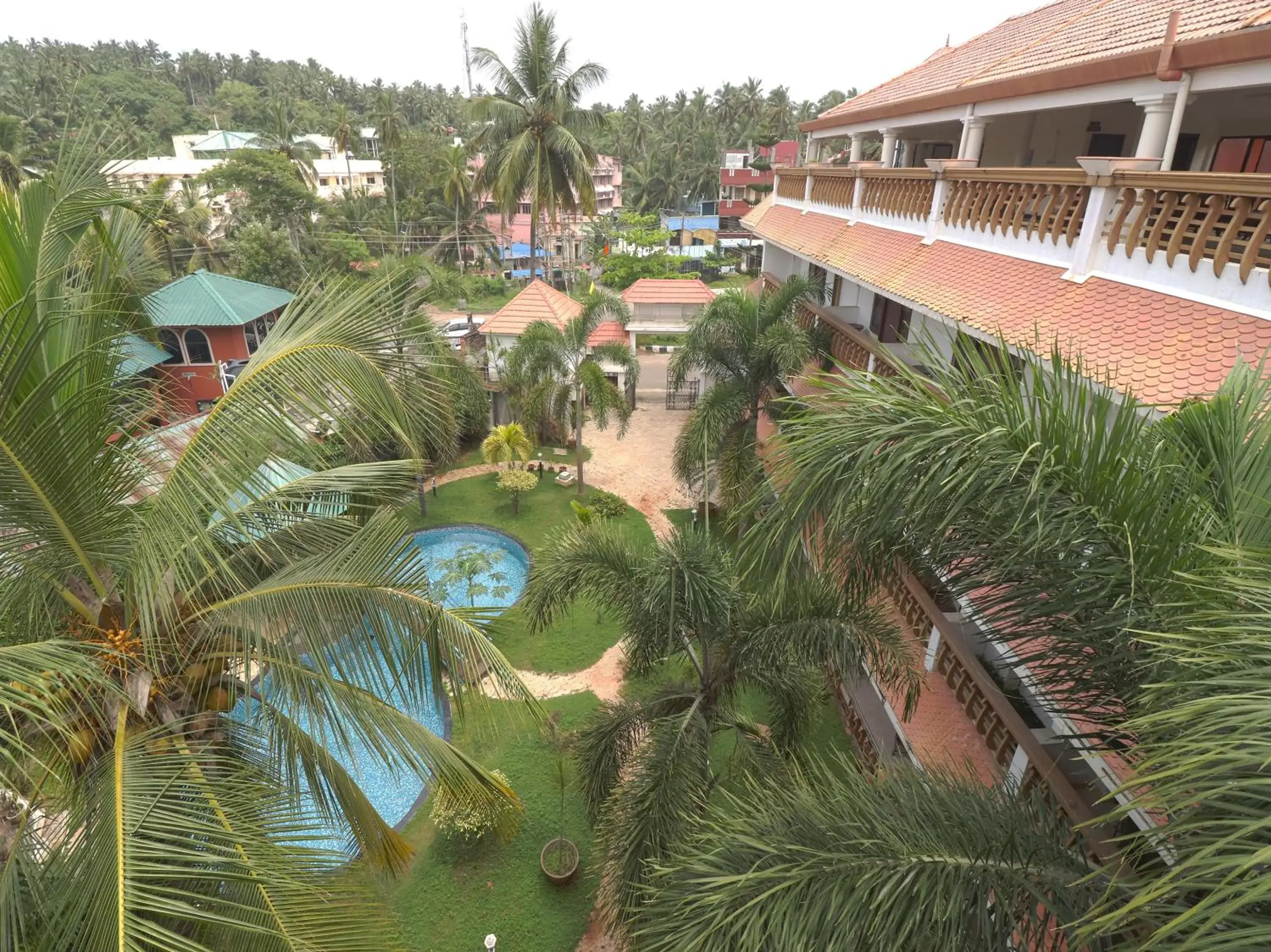 Bird's eye view, Pool View in The Byke Puja Samudra Pure Veg