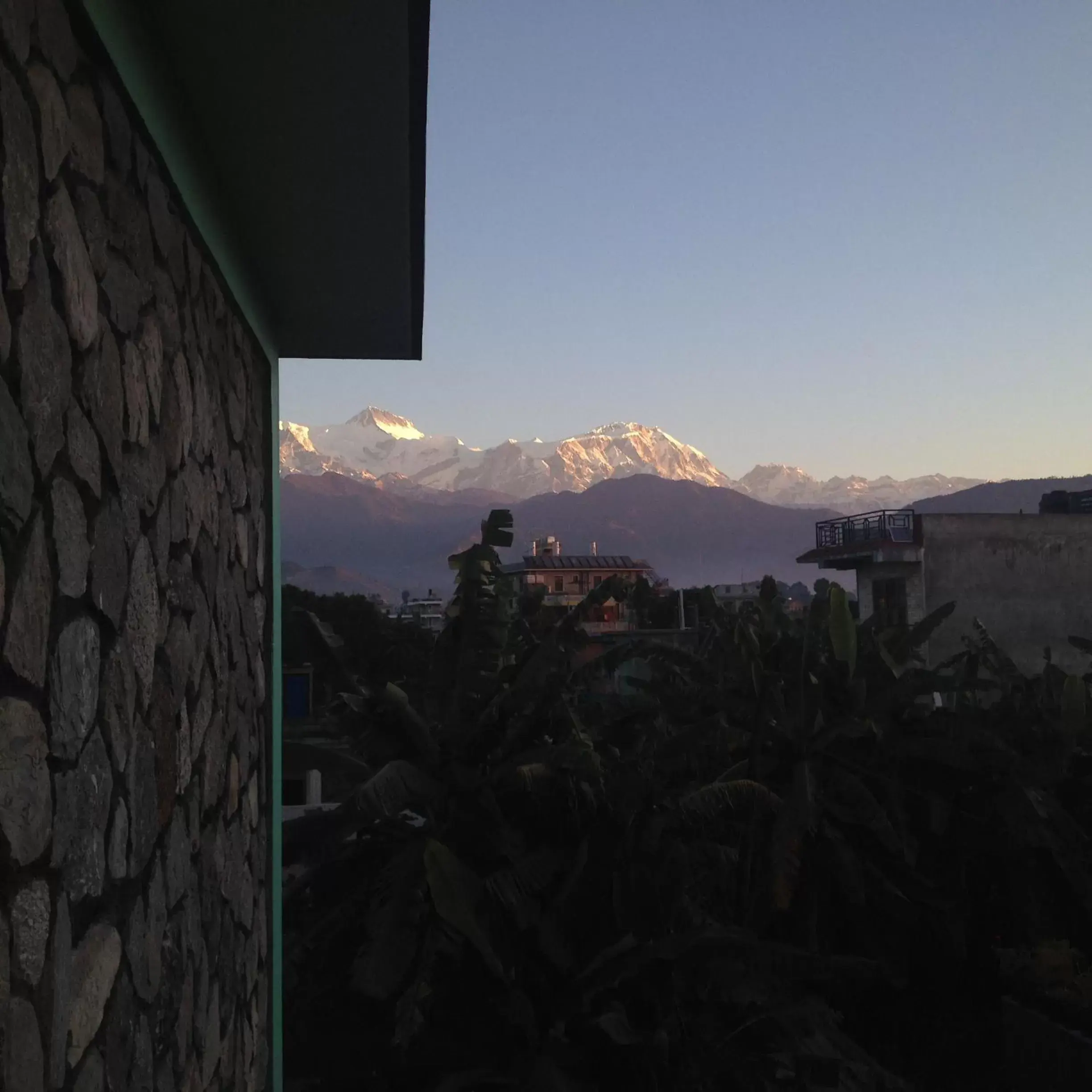 Bird's eye view, Mountain View in New Pokhara Lodge - Lakeside, Pokhara Nepal