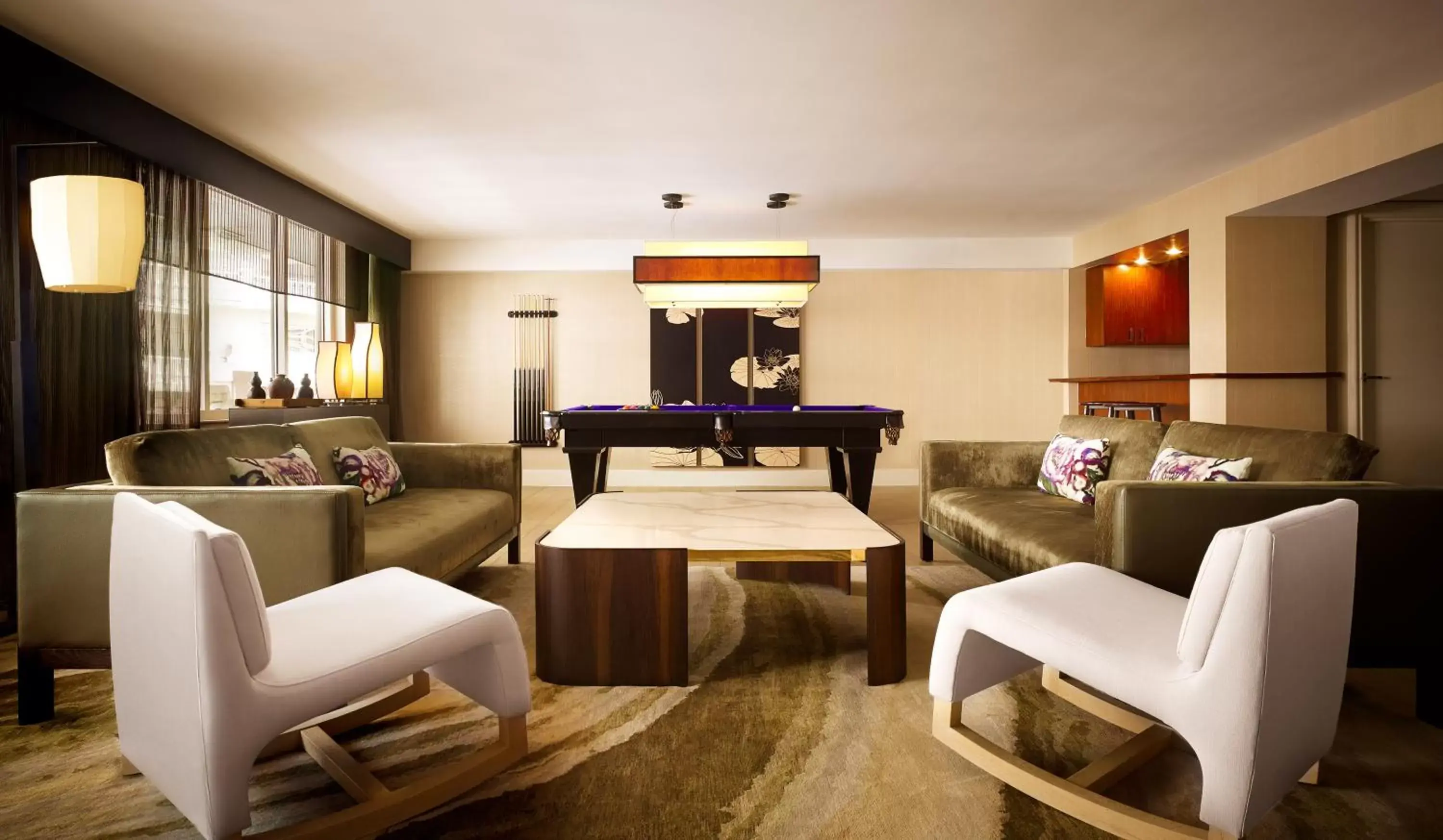 Living room in Nobu Hotel at Caesars Palace