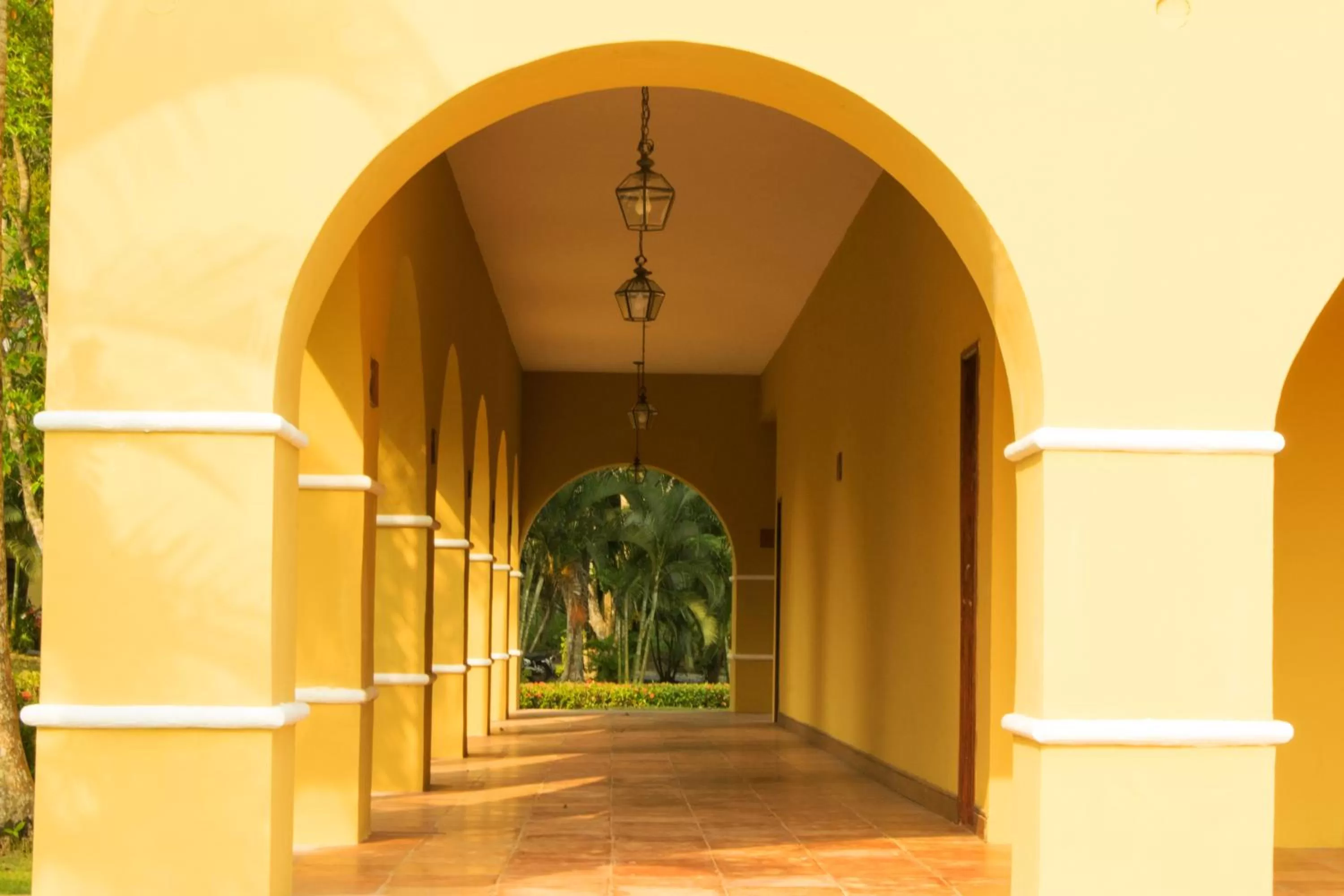 Facade/entrance in Amatique Bay Hotel