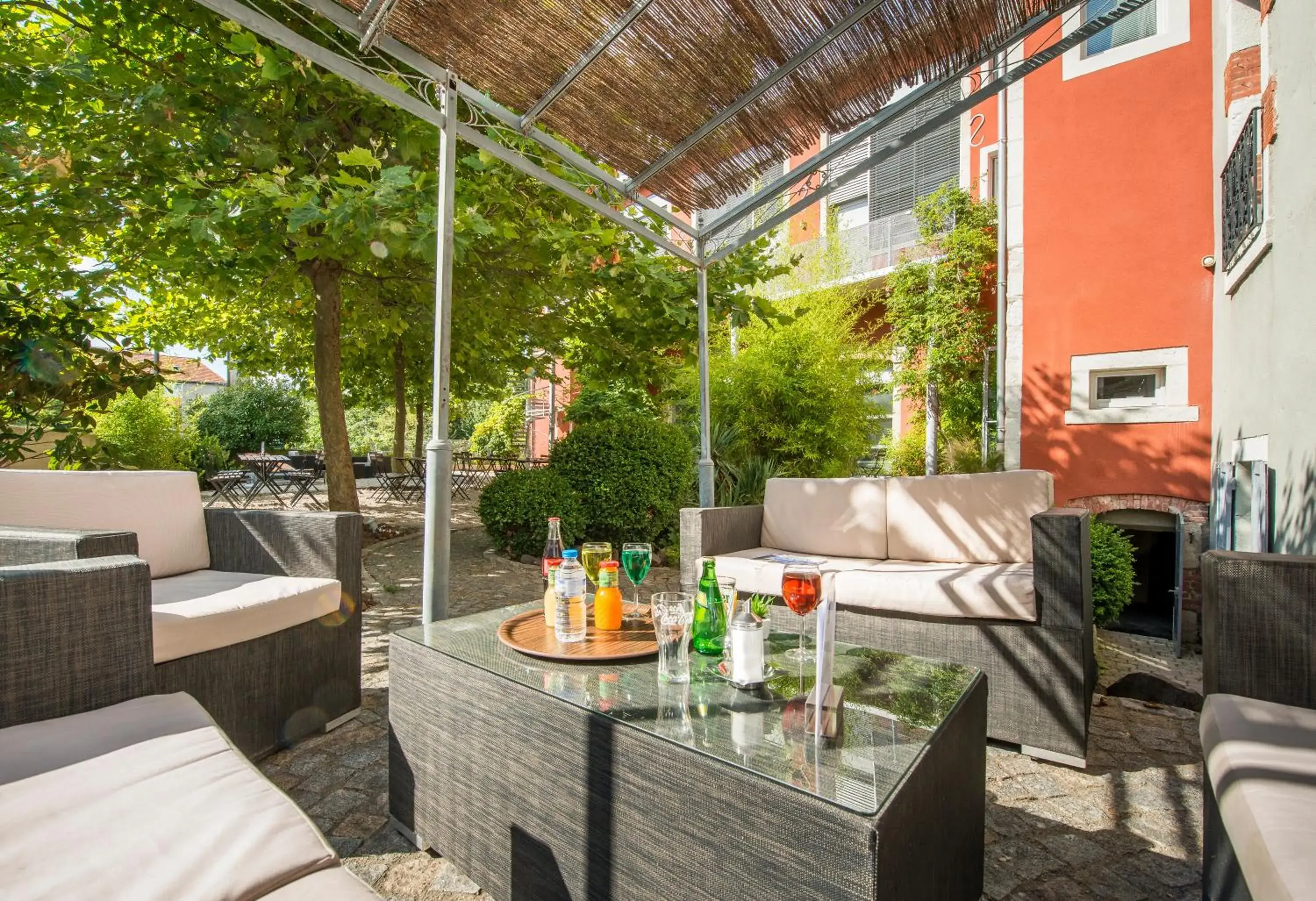 Patio in Hôtel des Capucins