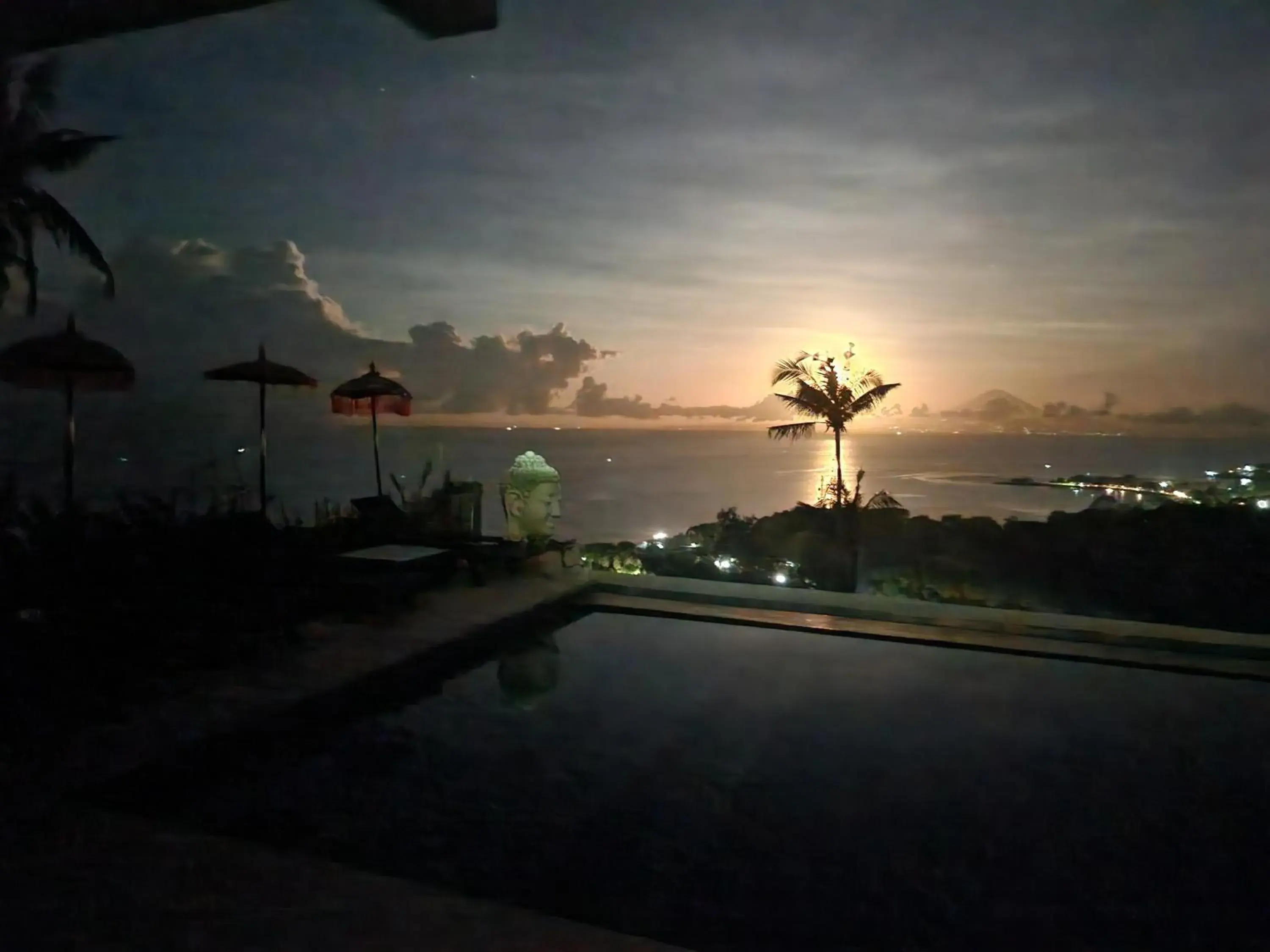 Night, Swimming Pool in Villa Umbrella Lombok