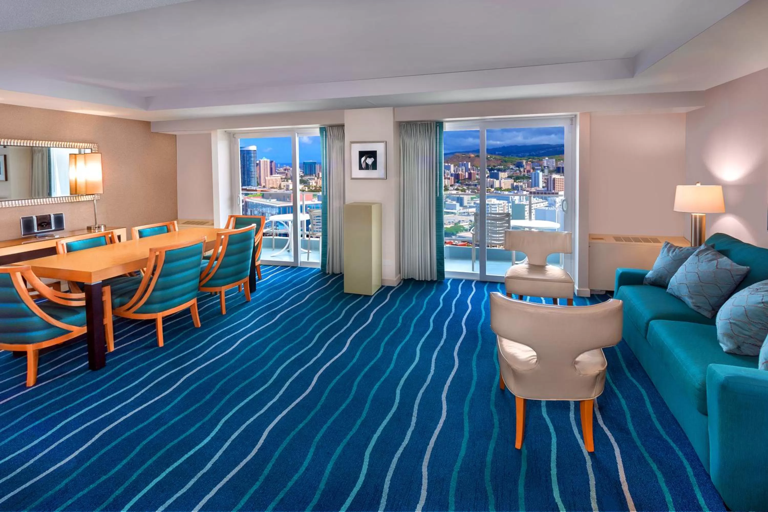 Dining area in Ala Moana Honolulu by Mantra