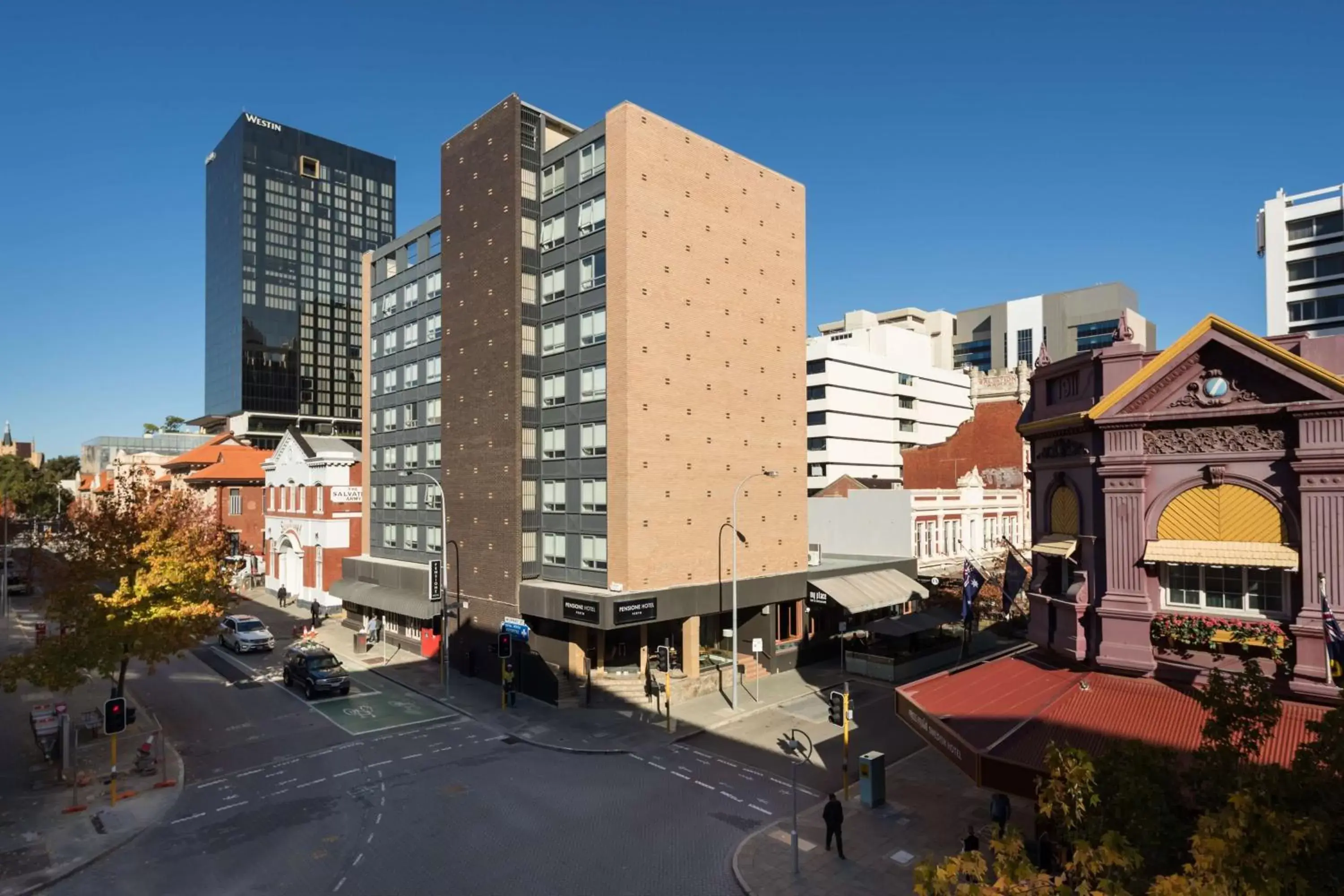 Property building in Pensione Hotel Perth