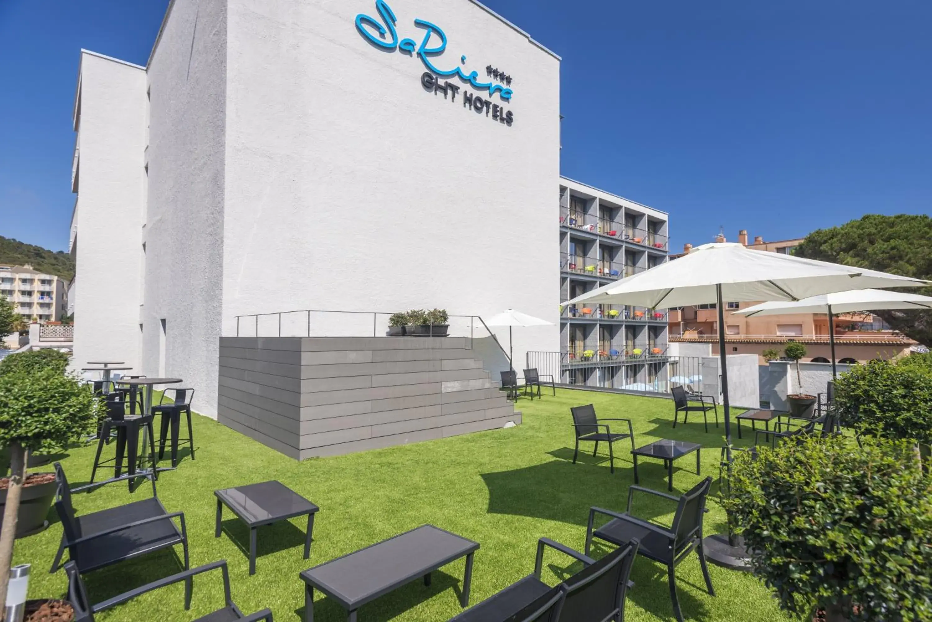 Swimming pool in GHT Sa Riera Swimming pool in GHT Sa Riera