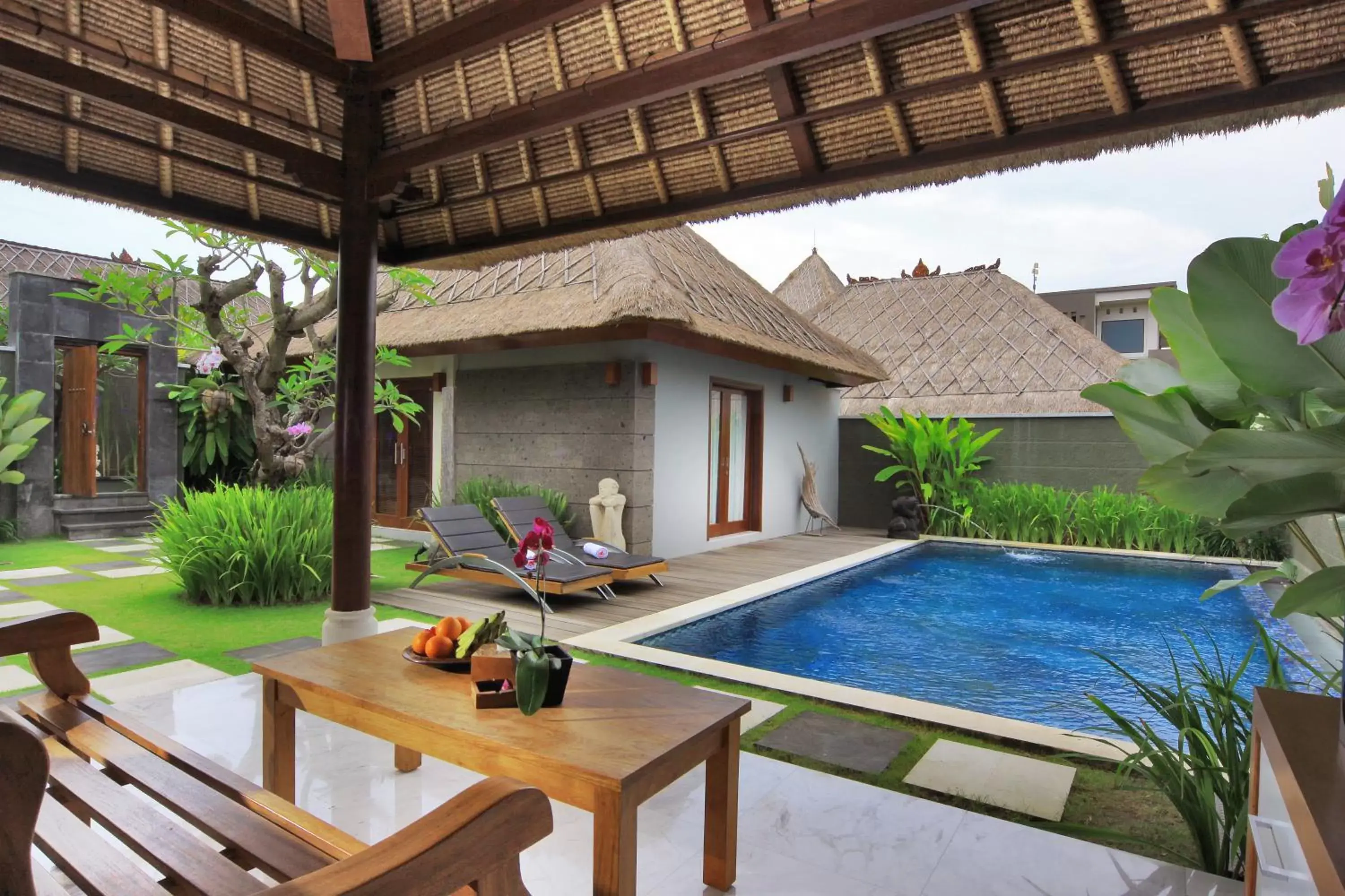 Living room, Swimming Pool in Abi Bali Resort and Villa