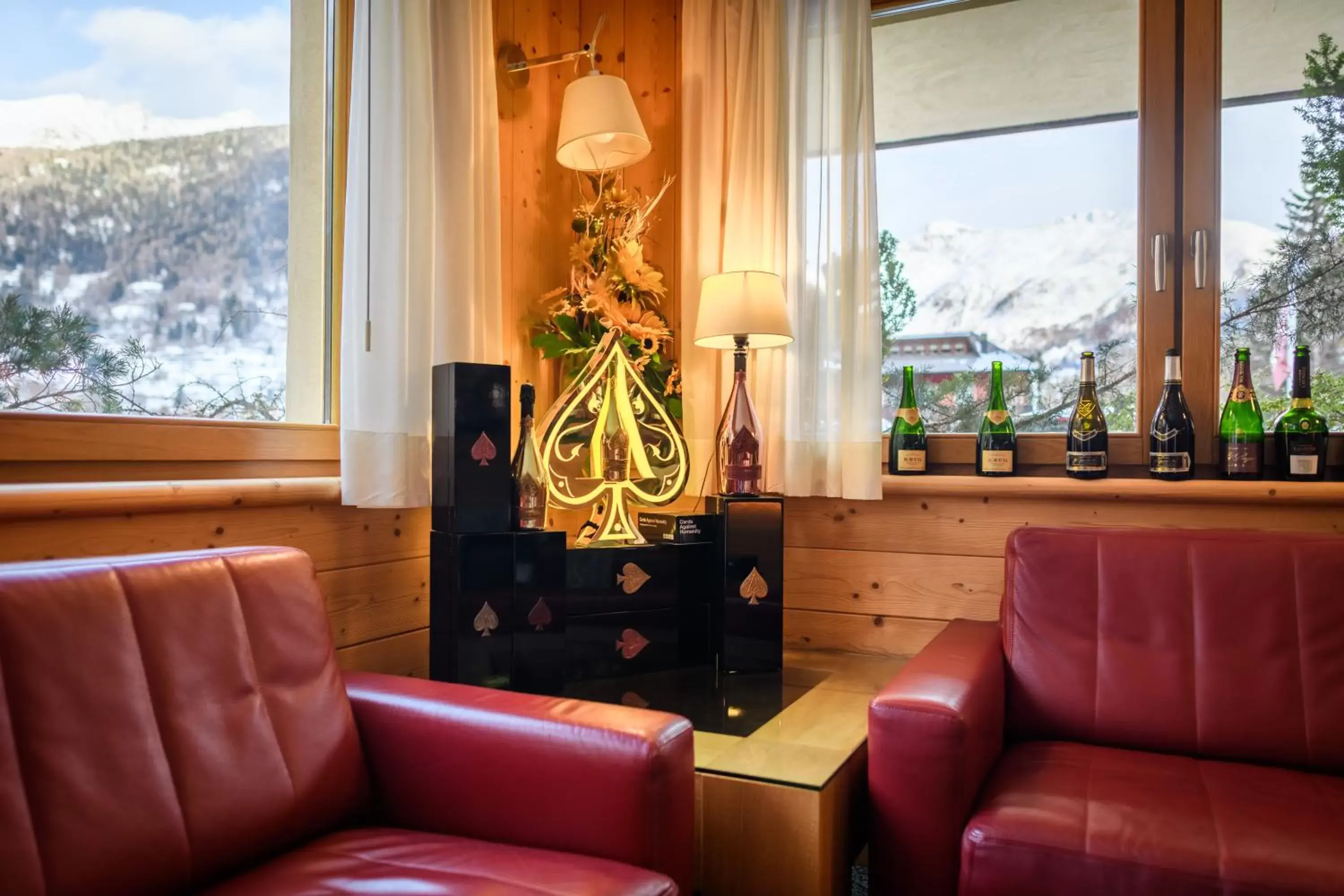 Seating area, Winter in Hotel Garni Pegrà