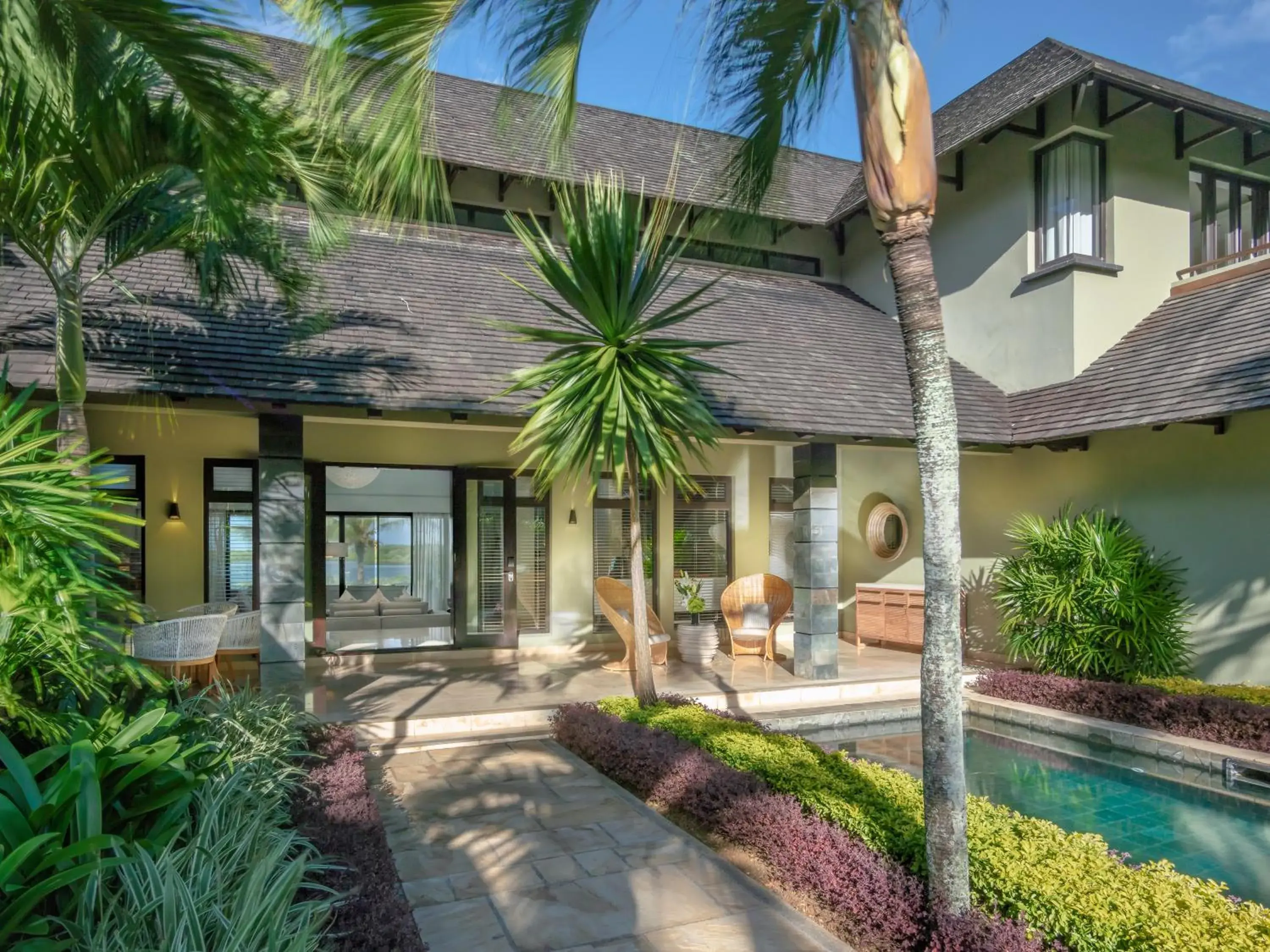 Patio in Four Seasons Resort Mauritius at Anahita