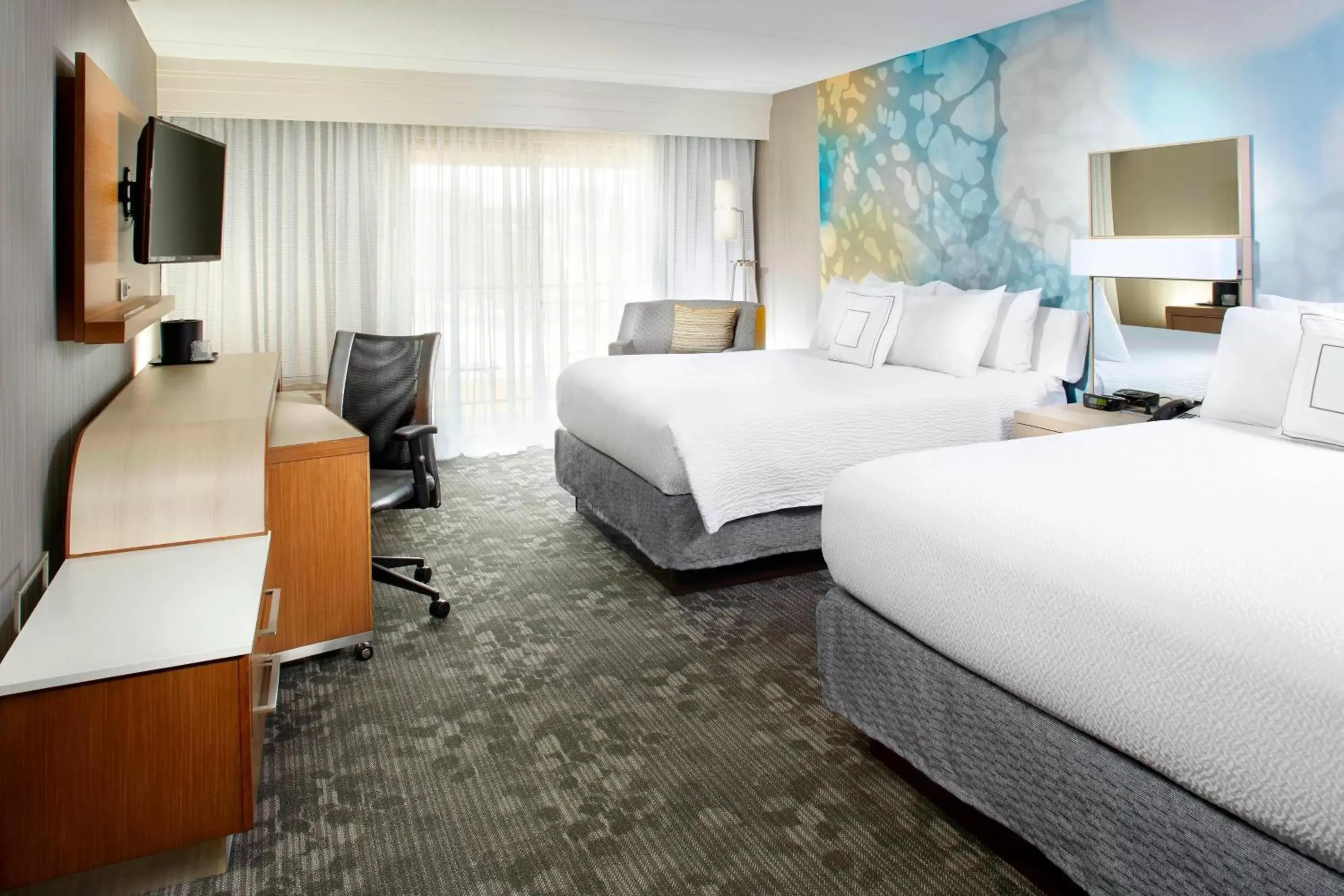 Photo of the whole room, Bed in Courtyard by Marriott State College