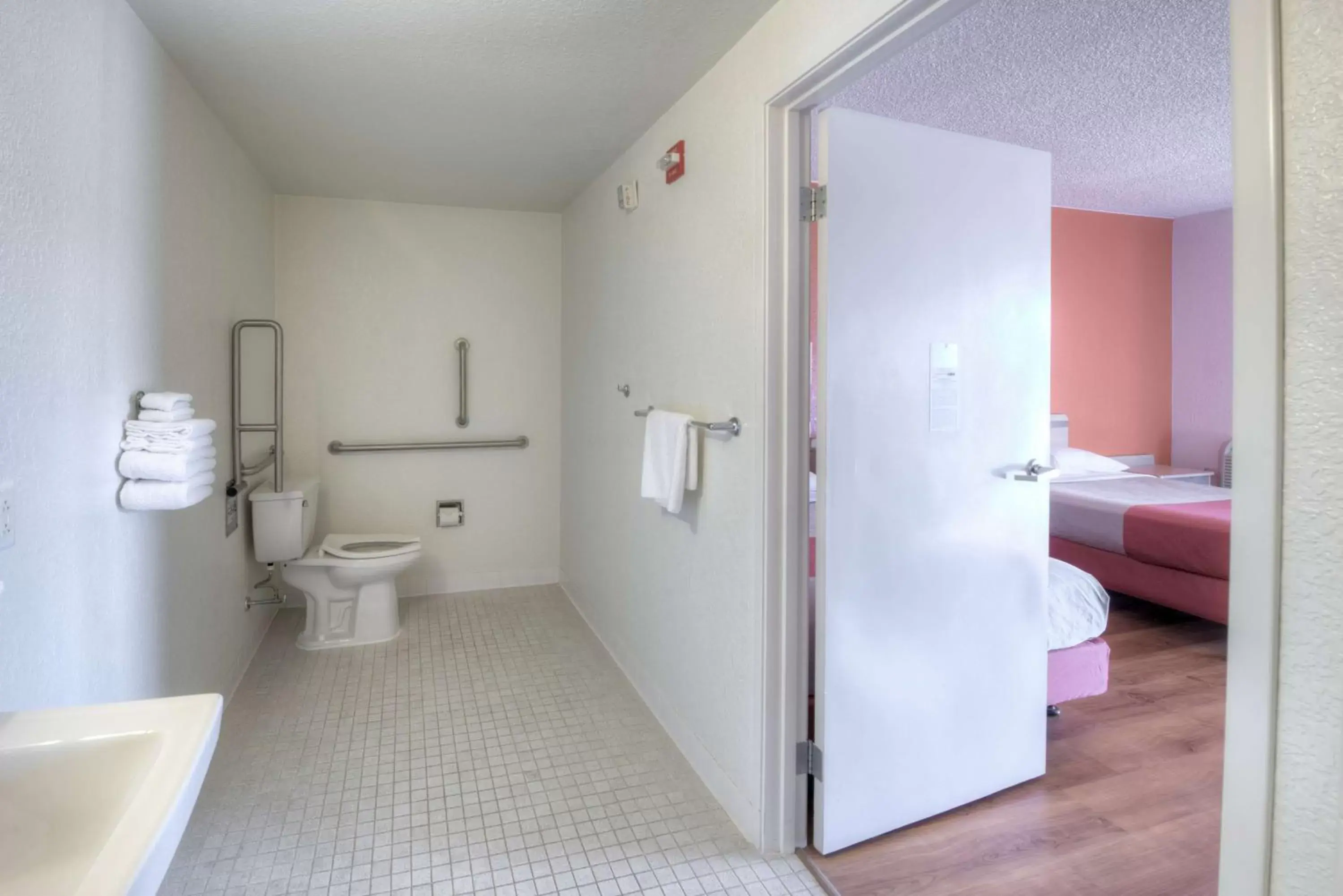 Bathroom in Motel 6-Niantic, CT - New London