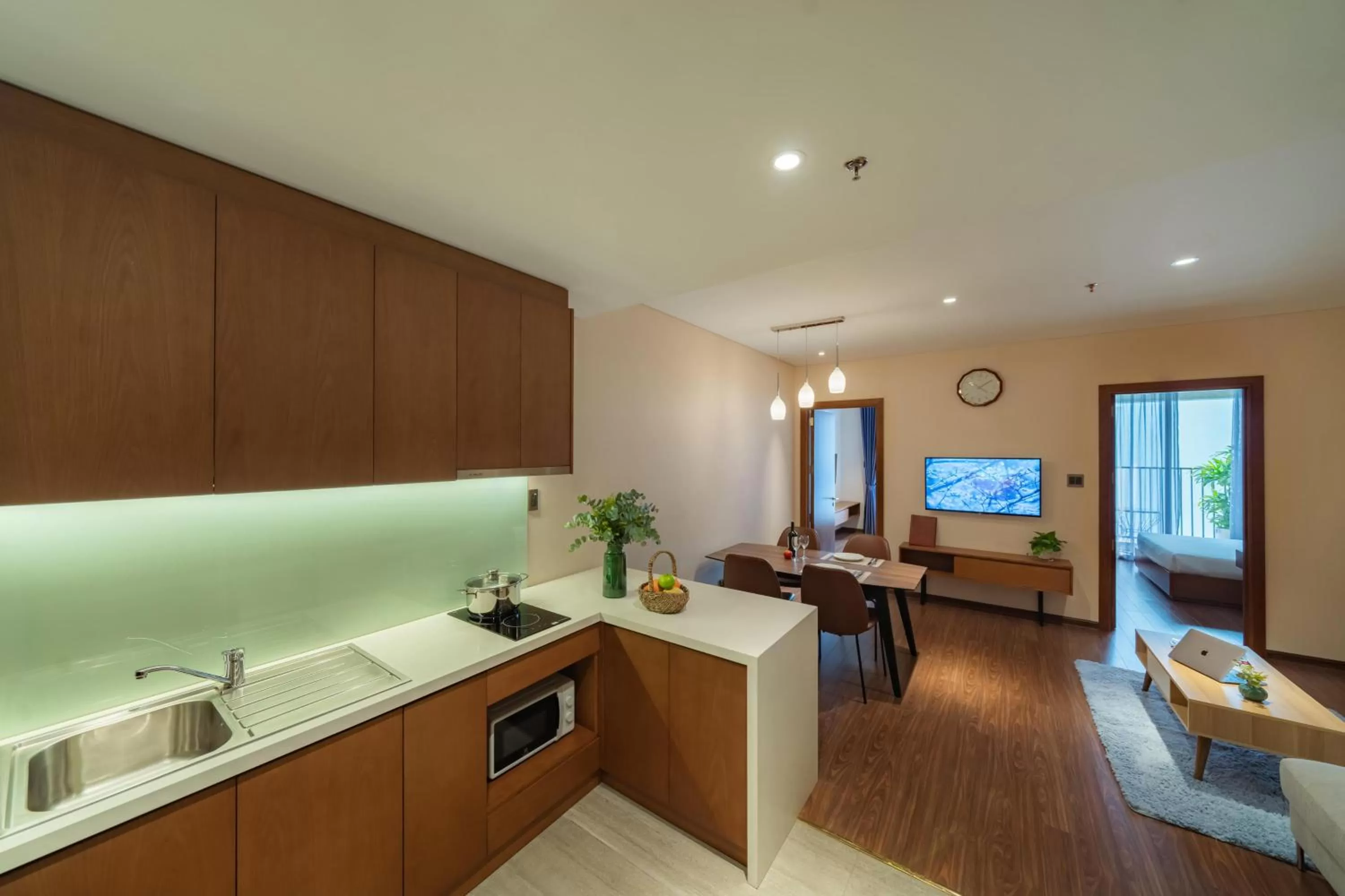 Kitchen or kitchenette in DHTS Business Hotel & Apartment