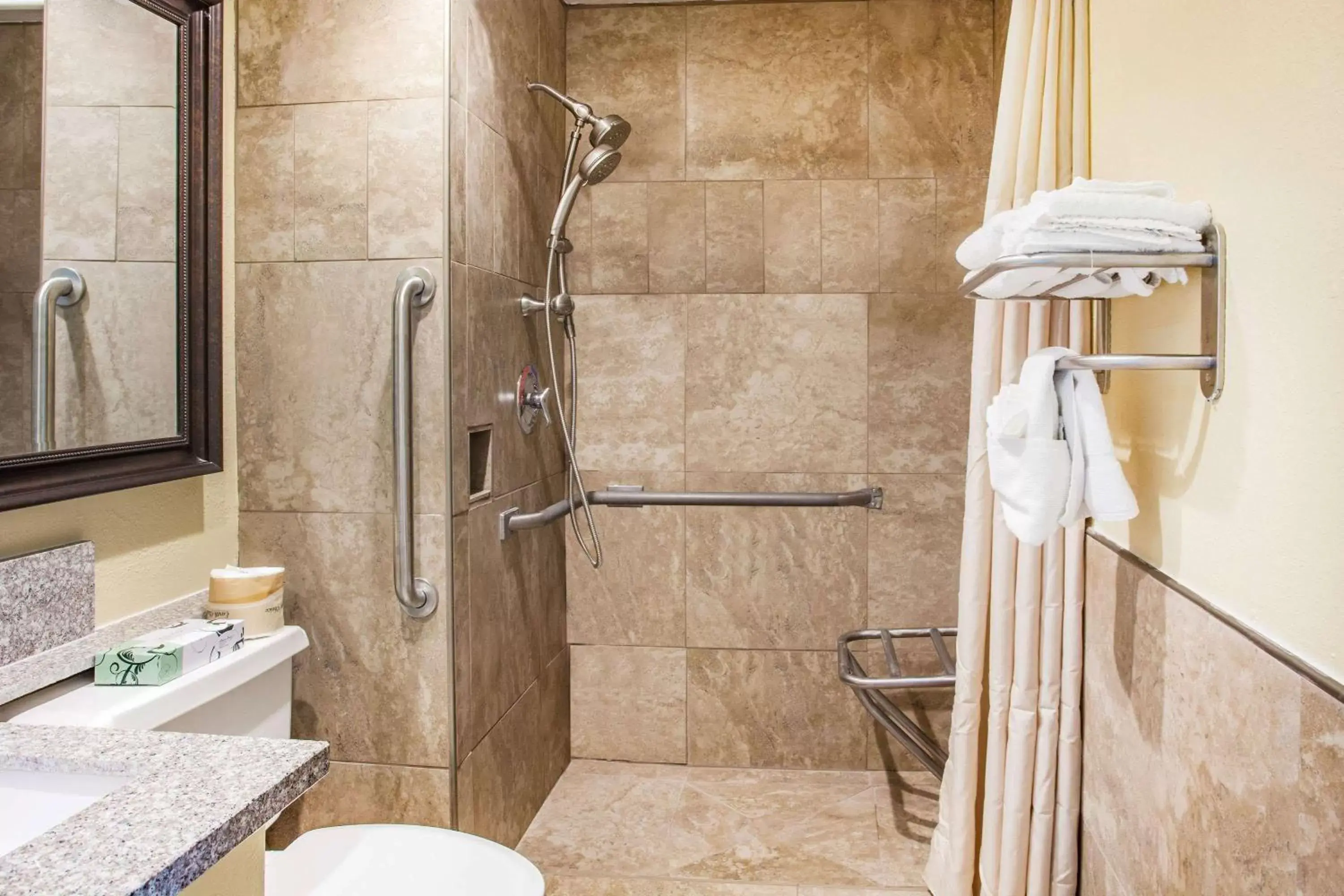 Shower, Bathroom in Super 8 by Wyndham Redlands/San Bernardino