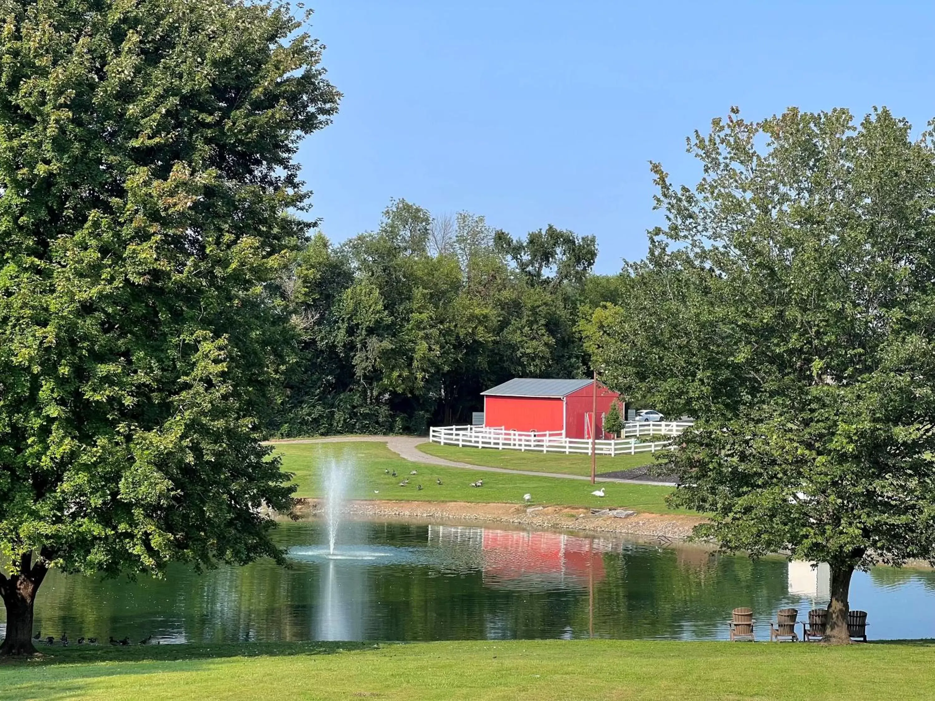 Lake view in The Inn at Hershey Farm