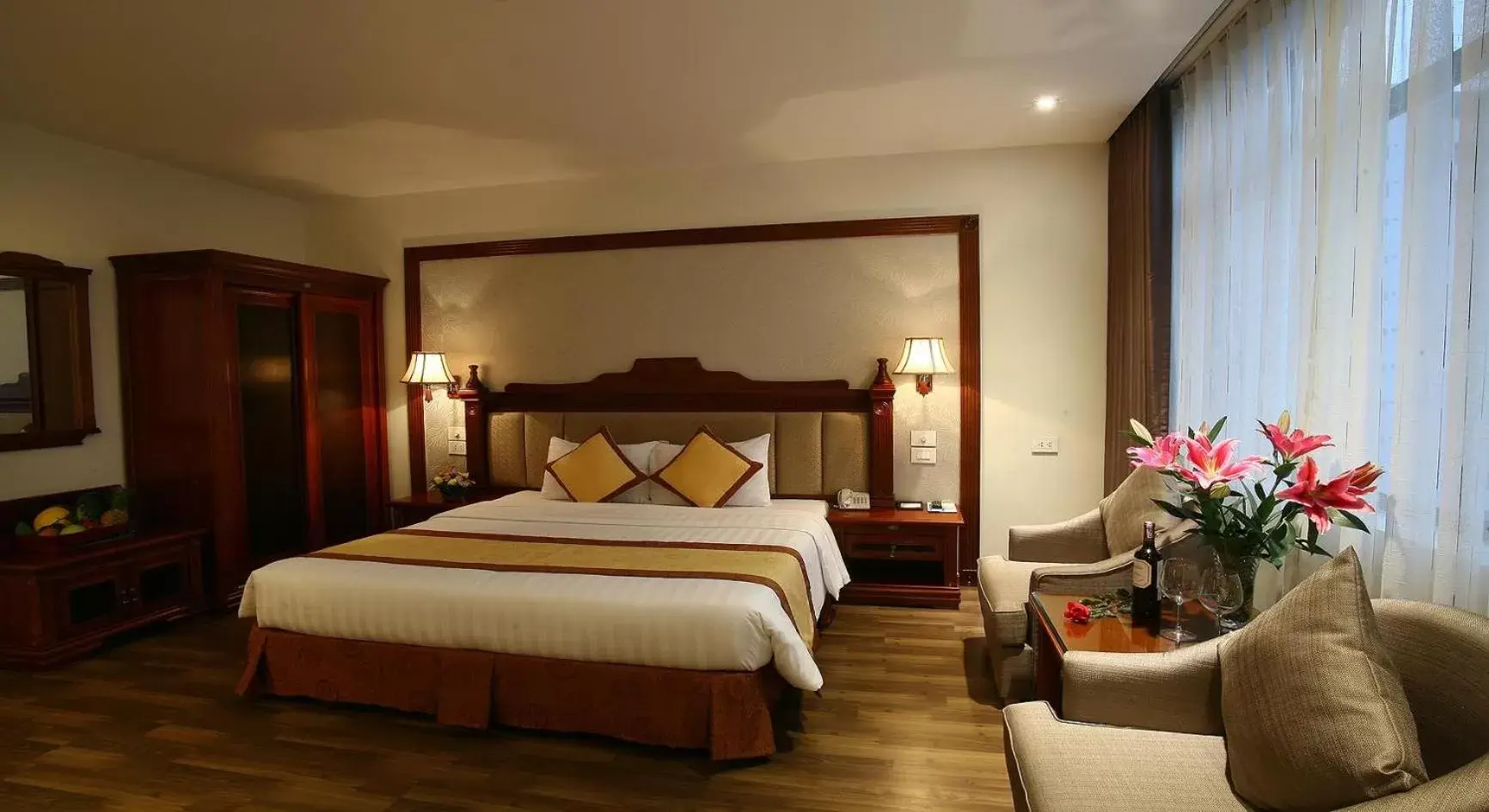 Bed in Western Hanoi Hotel