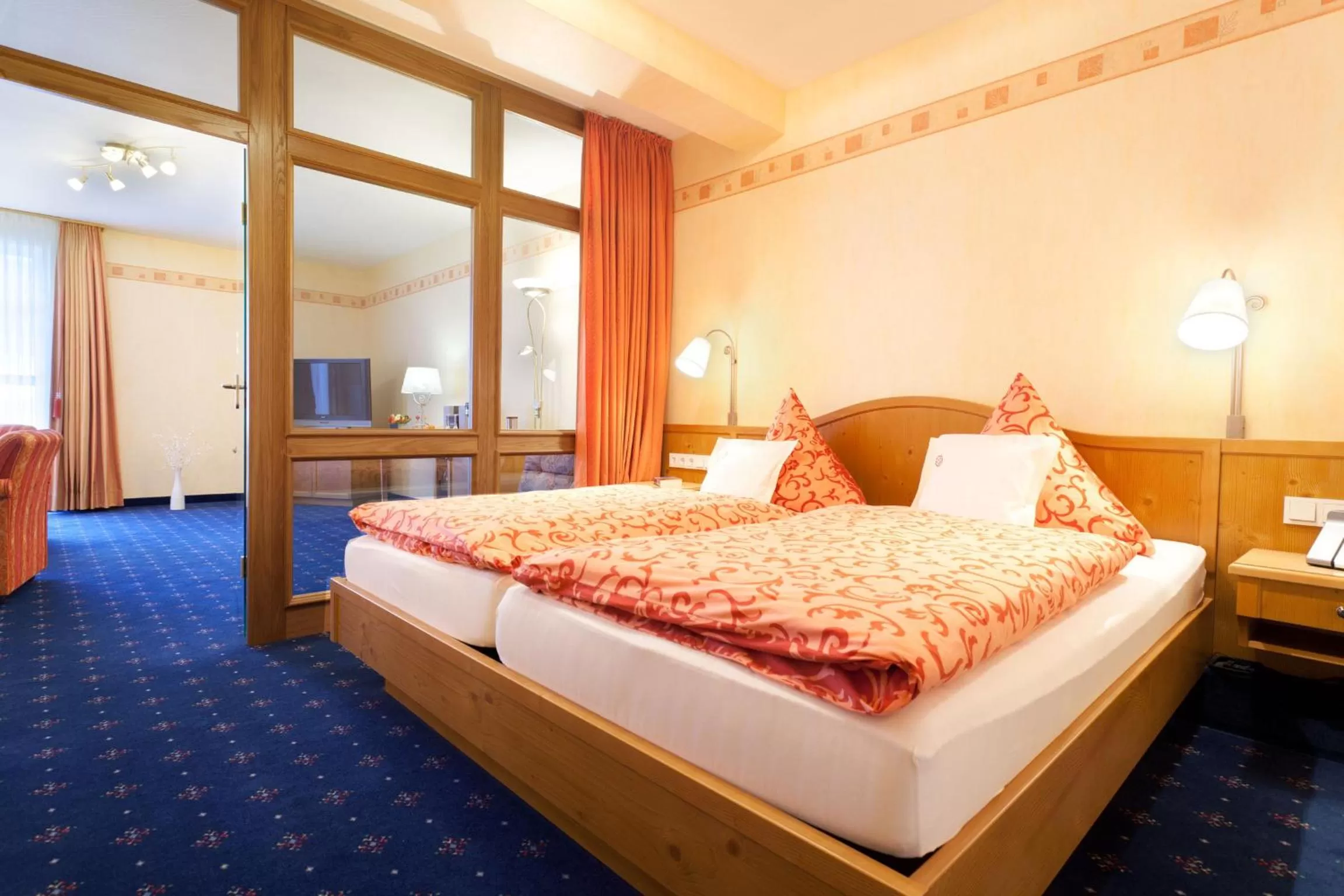 Bed in Sporthotel Göbel Garni