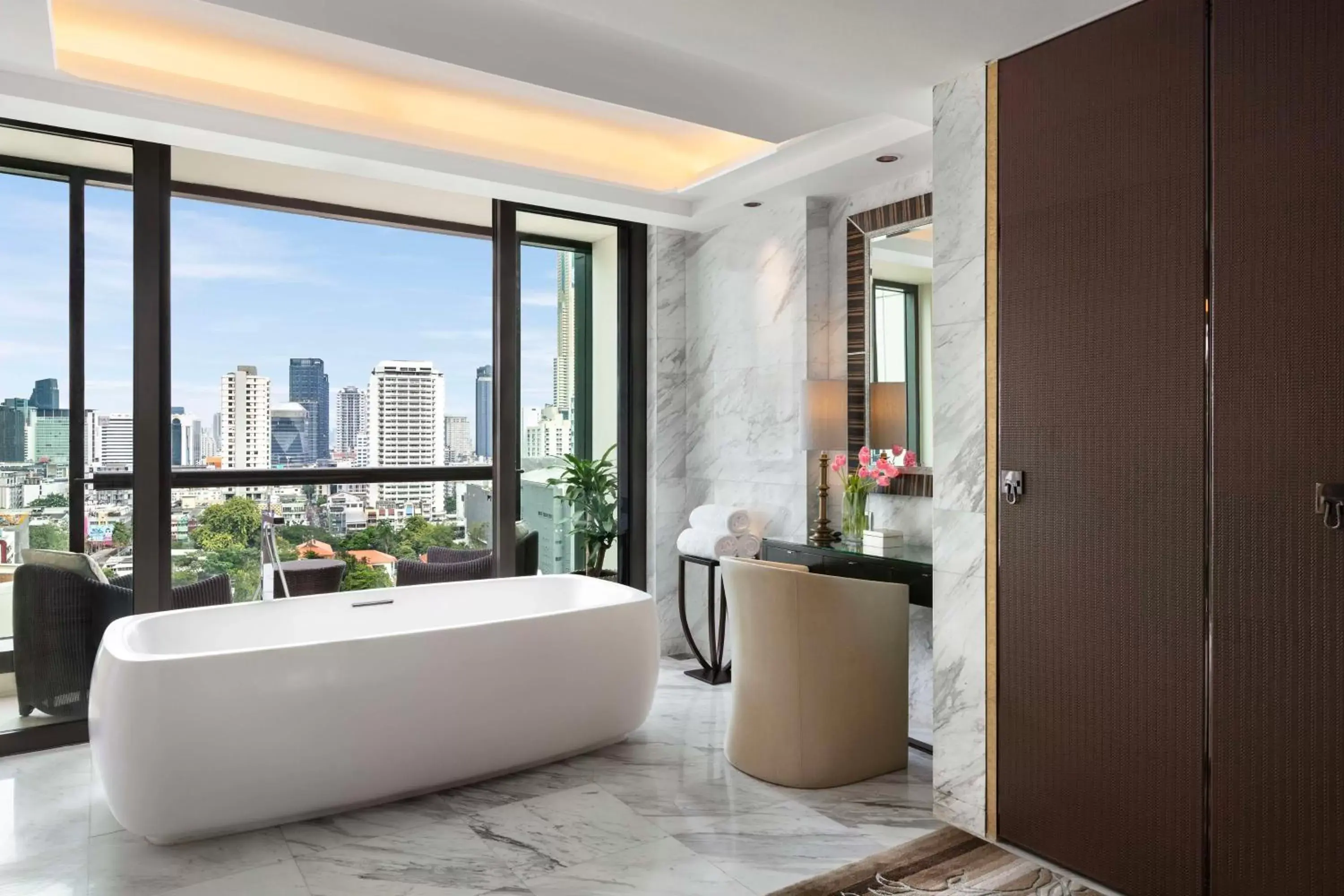 Bedroom, Bathroom in Siam Kempinski Hotel Bangkok - SHA Extra Plus Certified