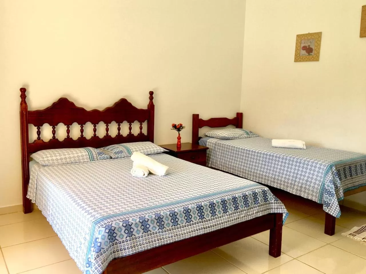 Bed in Pousada Recanto do Teimoso