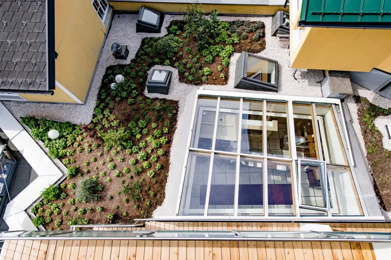 Inner courtyard view in Hotel Krone