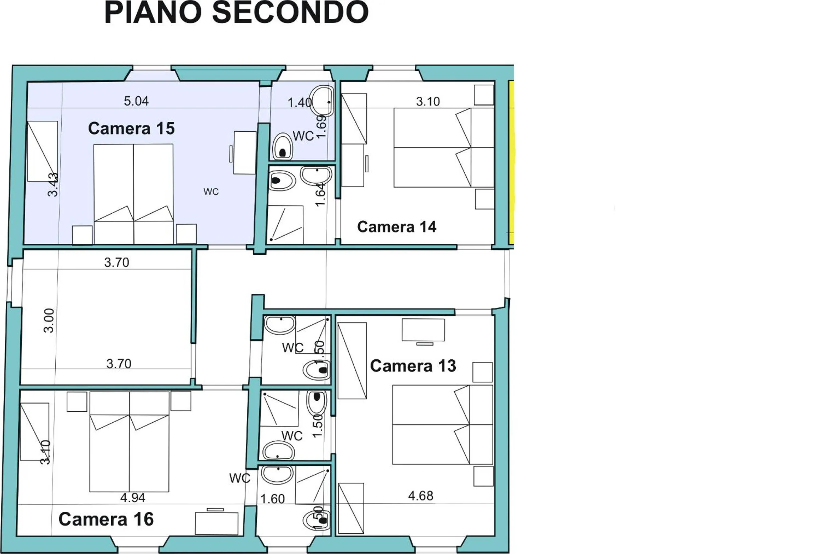 Floor plan in Residence Casprini da Omero