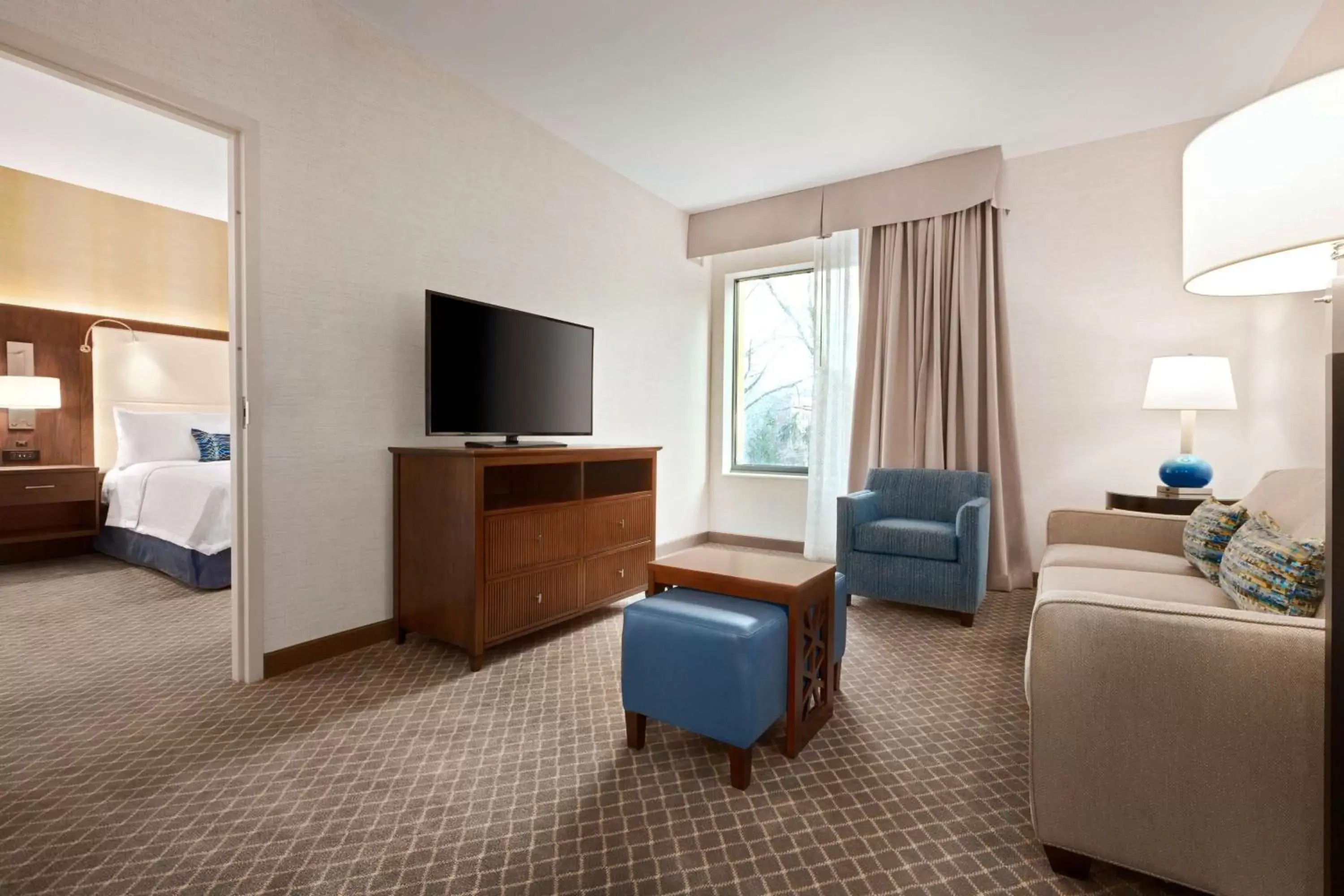 Living room, TV/Entertainment Center in Homewood Suites By Hilton Arlington Rosslyn Key Bridge