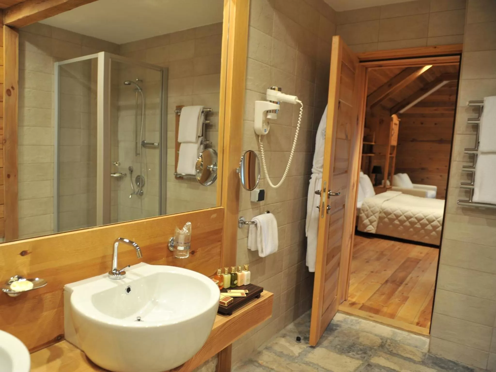 Bathroom, Bed in Bianca Resort & Spa