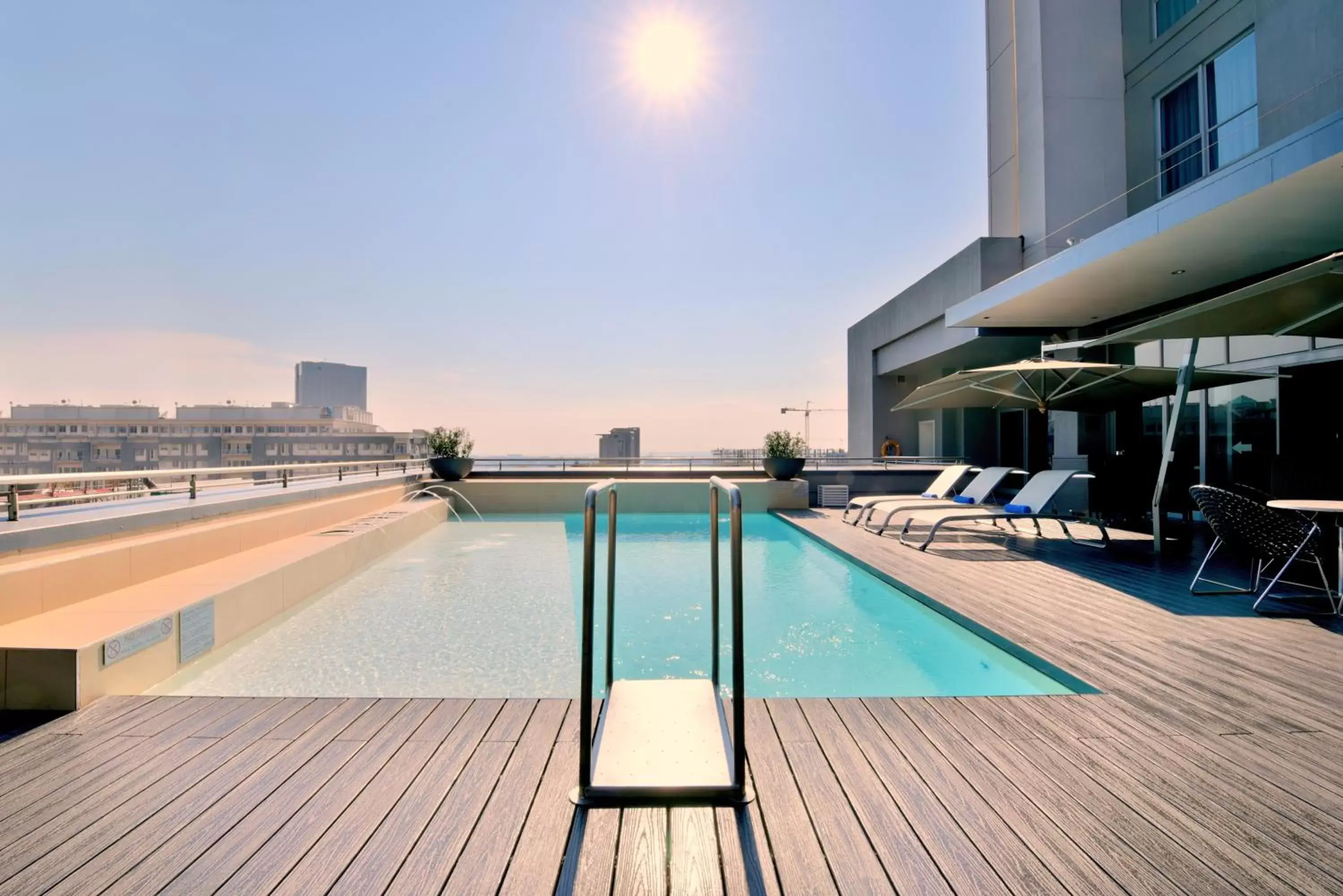 Swimming pool in Radisson Blu Gautrain Hotel, Sandton Johannesburg Swimming pool in Radisson Blu Gautrain Hotel, Sandton Johannesburg