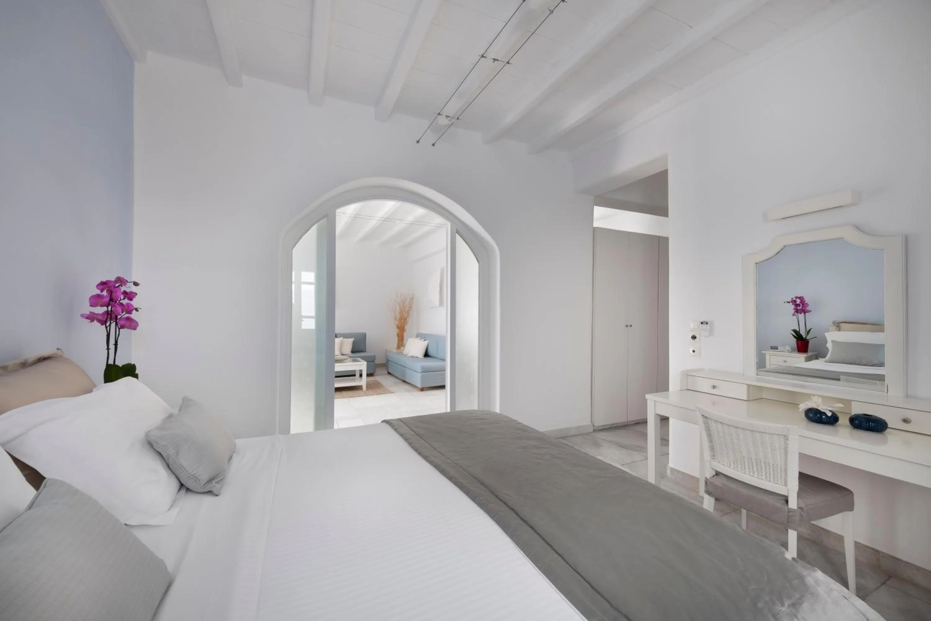 Bed in Deliades Hotel