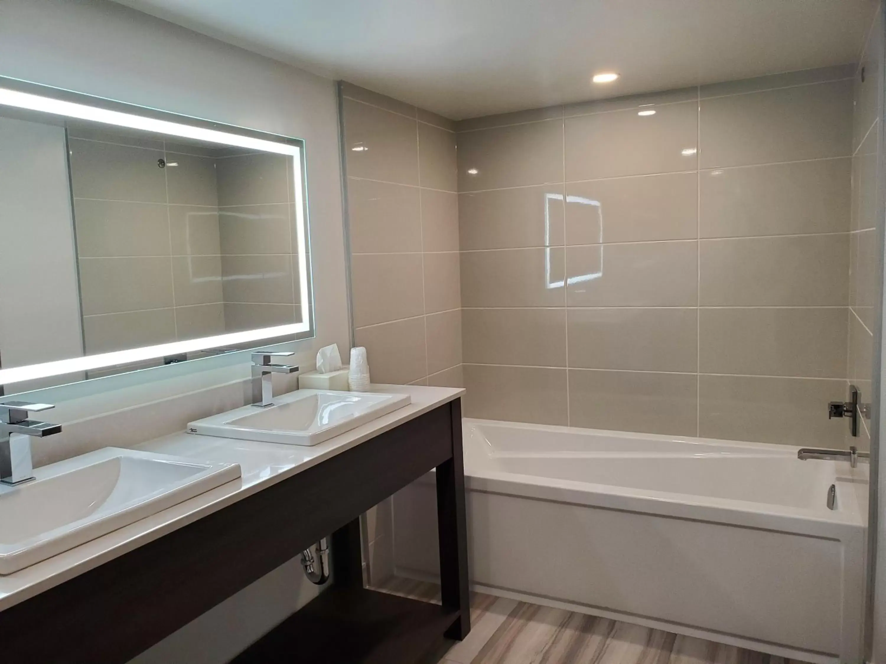 Bathroom in Super 8 by Wyndham Macleod Trail Calgary