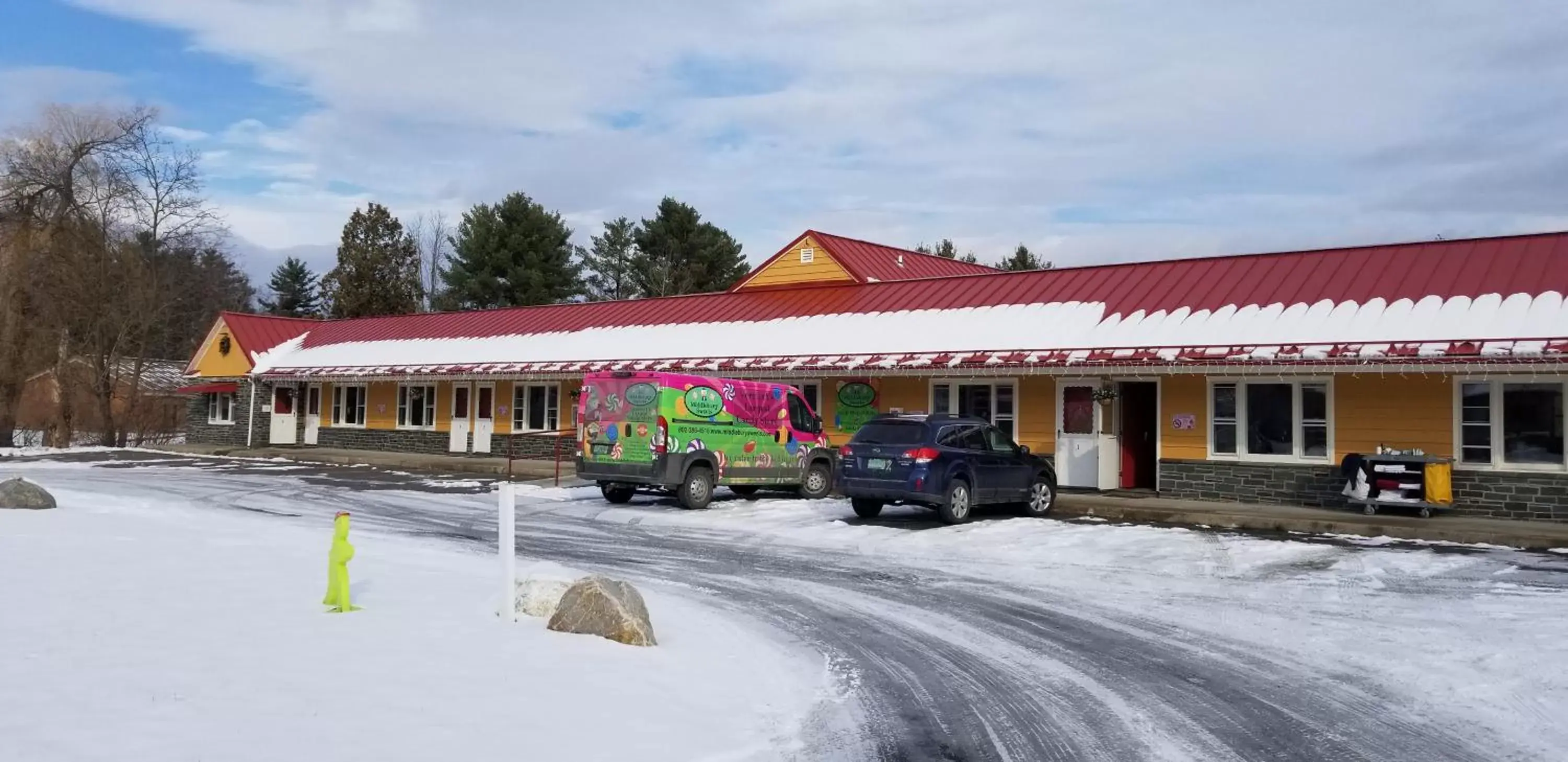 Winter in Middlebury Sweets Motel
