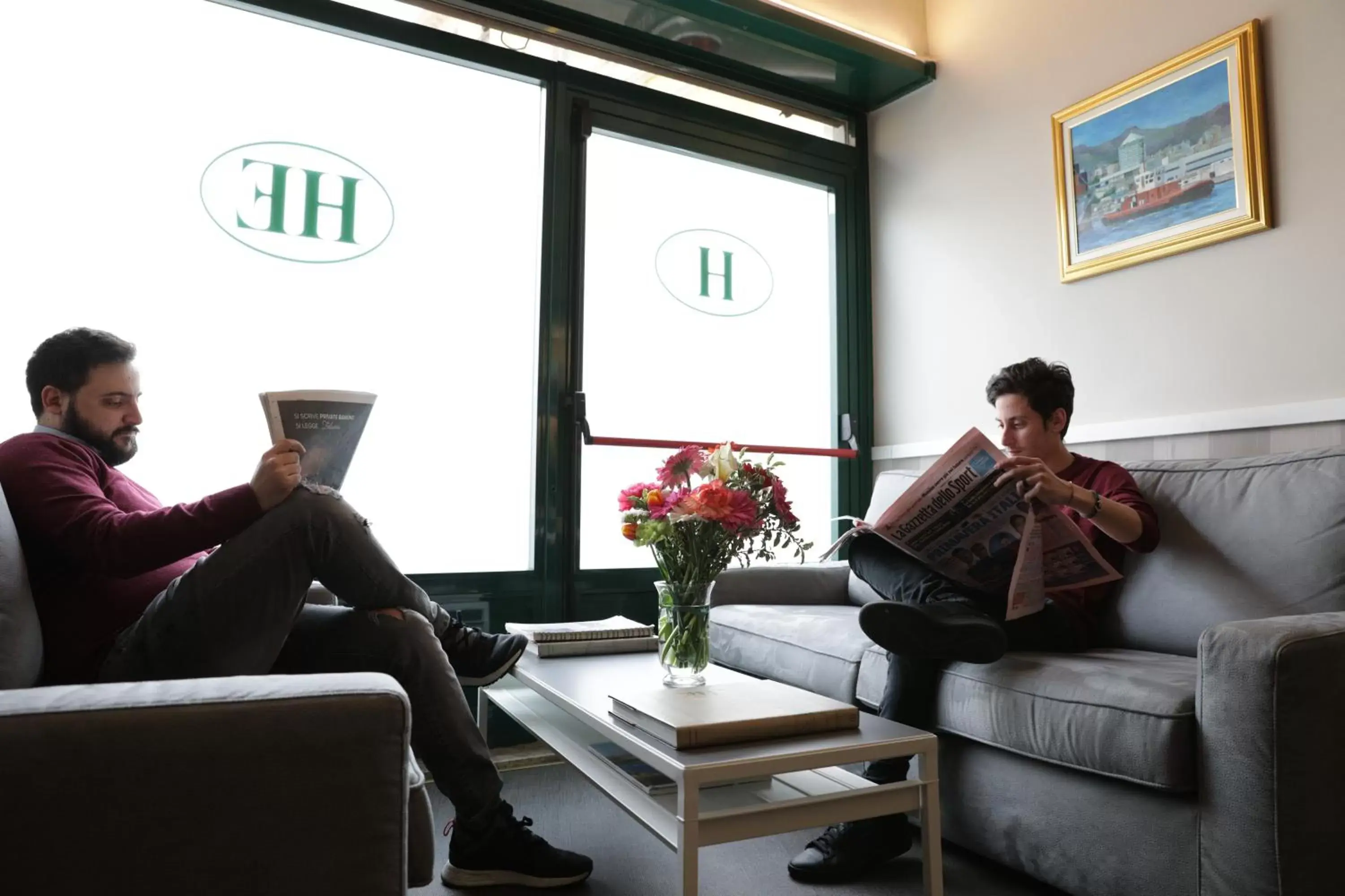 Lobby or reception in Hotel Helvetia Lobby or reception in Hotel Helvetia