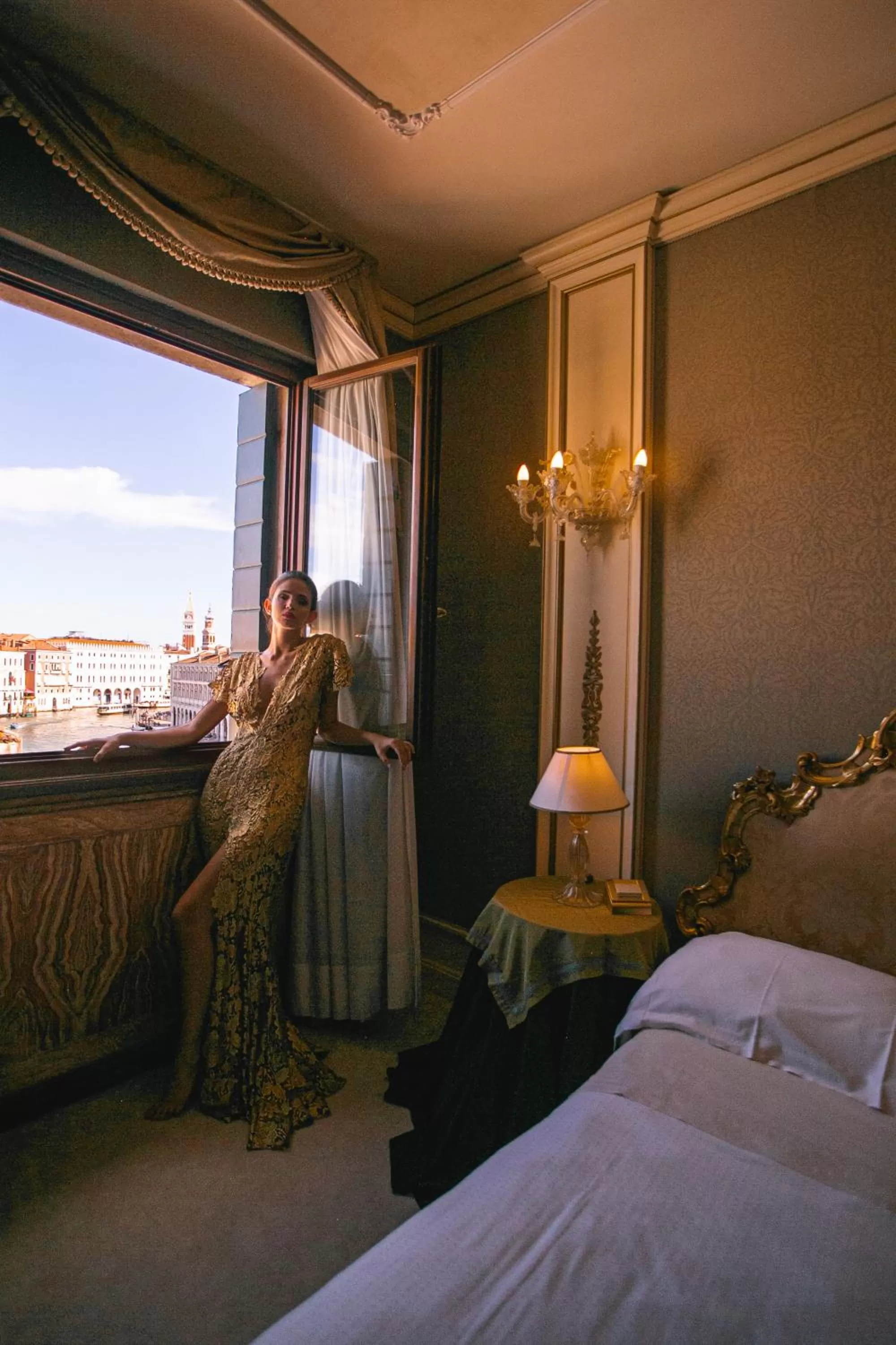 View (from property/room), Bed in Ca' Sagredo Hotel